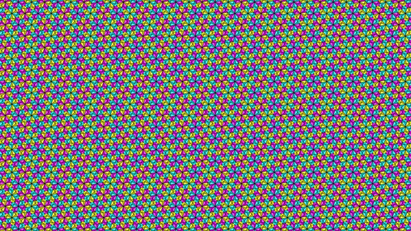 Purest Tessellation No 2 – Floret Pentagonal CMY