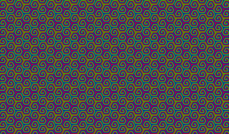 Purest Tessellation No 6 – TripleSpiral RGB