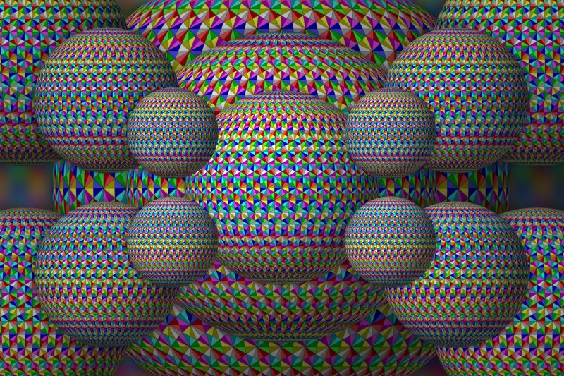 Tessellation Spheres No 3 – FacetHex RGBCMYW BGB
