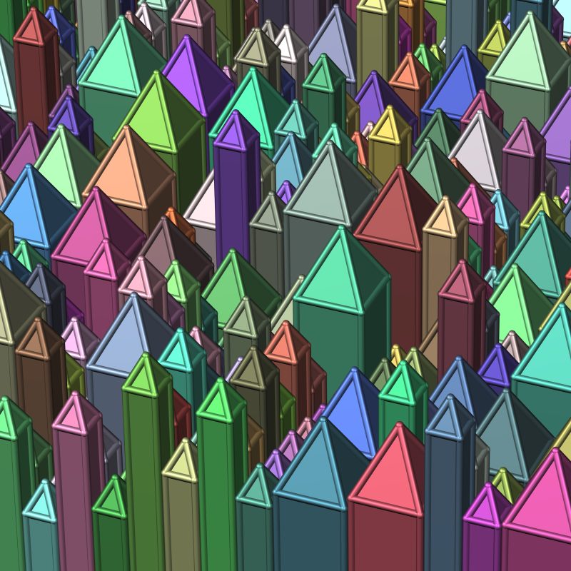 3D Pyramid City No 1