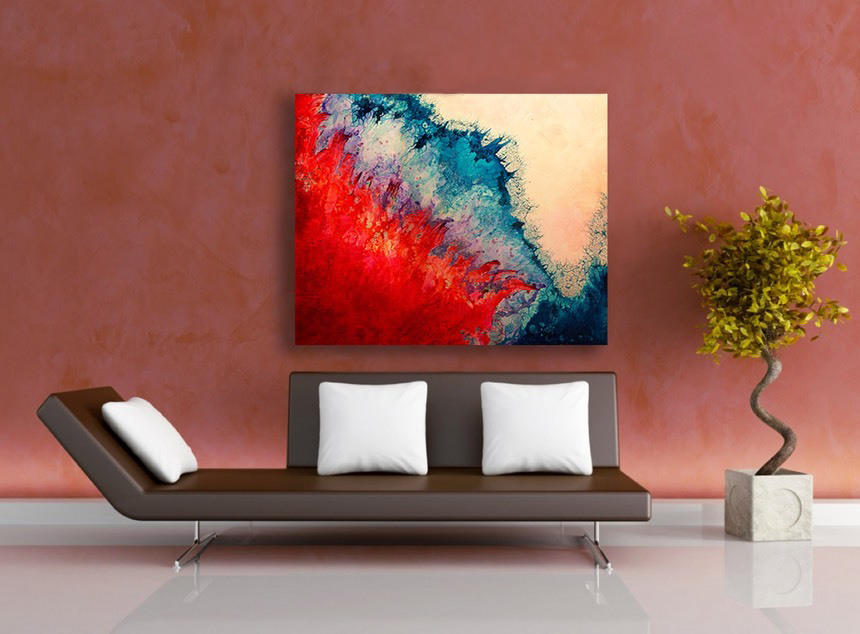 Installation Red And Teal