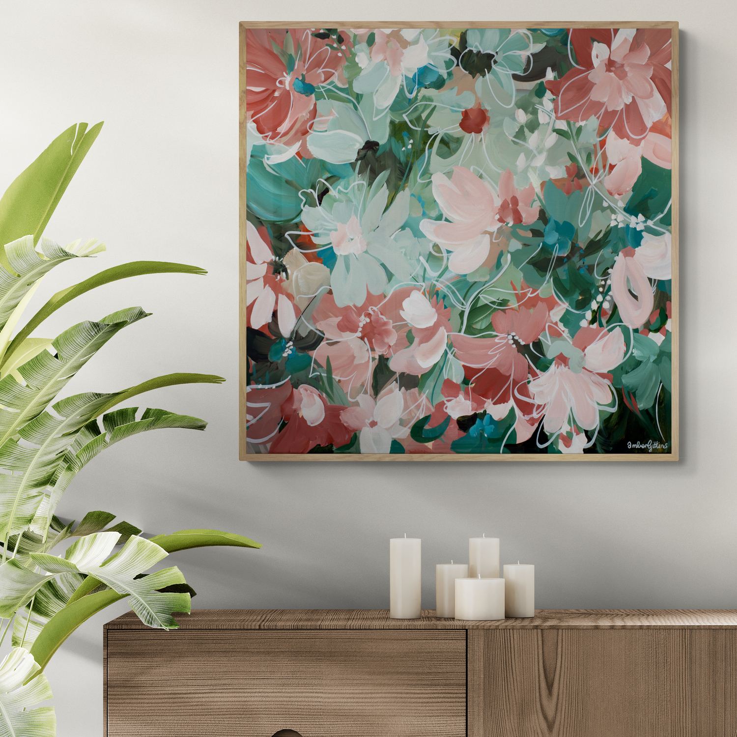 Garden Delight Original Art Living Room 1