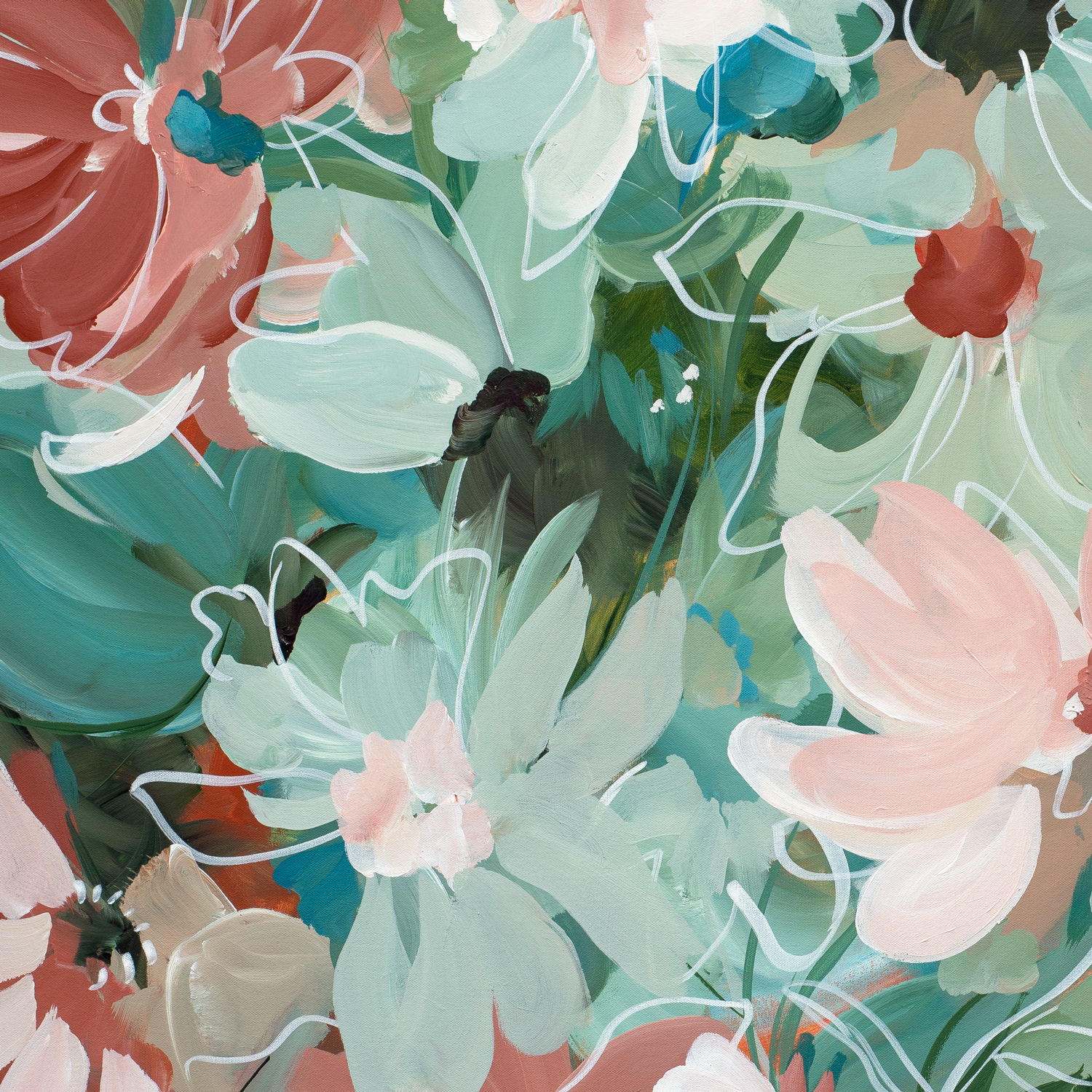 Garden Delight Original Floral Art By Amber Gittins Crop