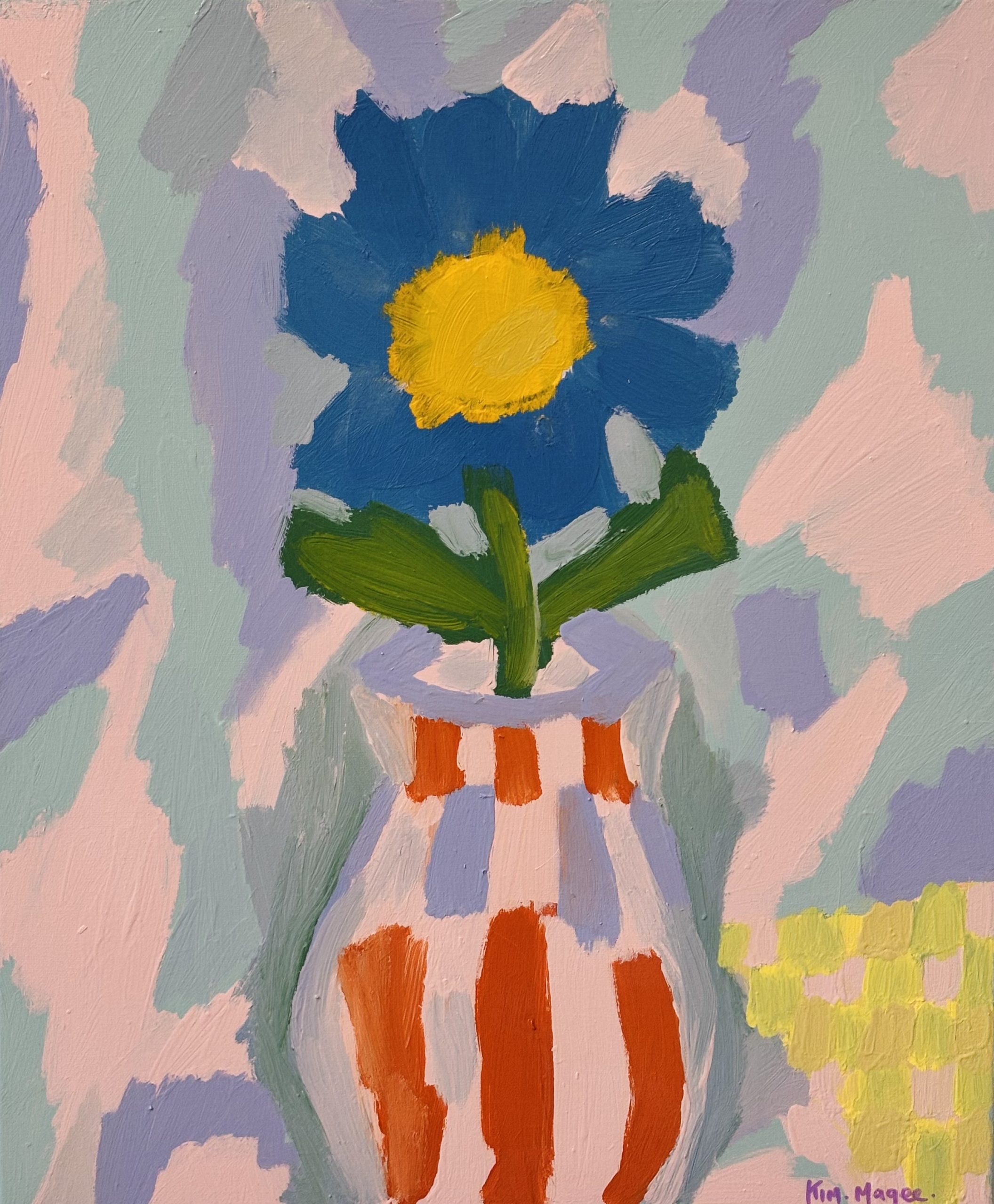 Kim Magee Art One Blue Flower 1