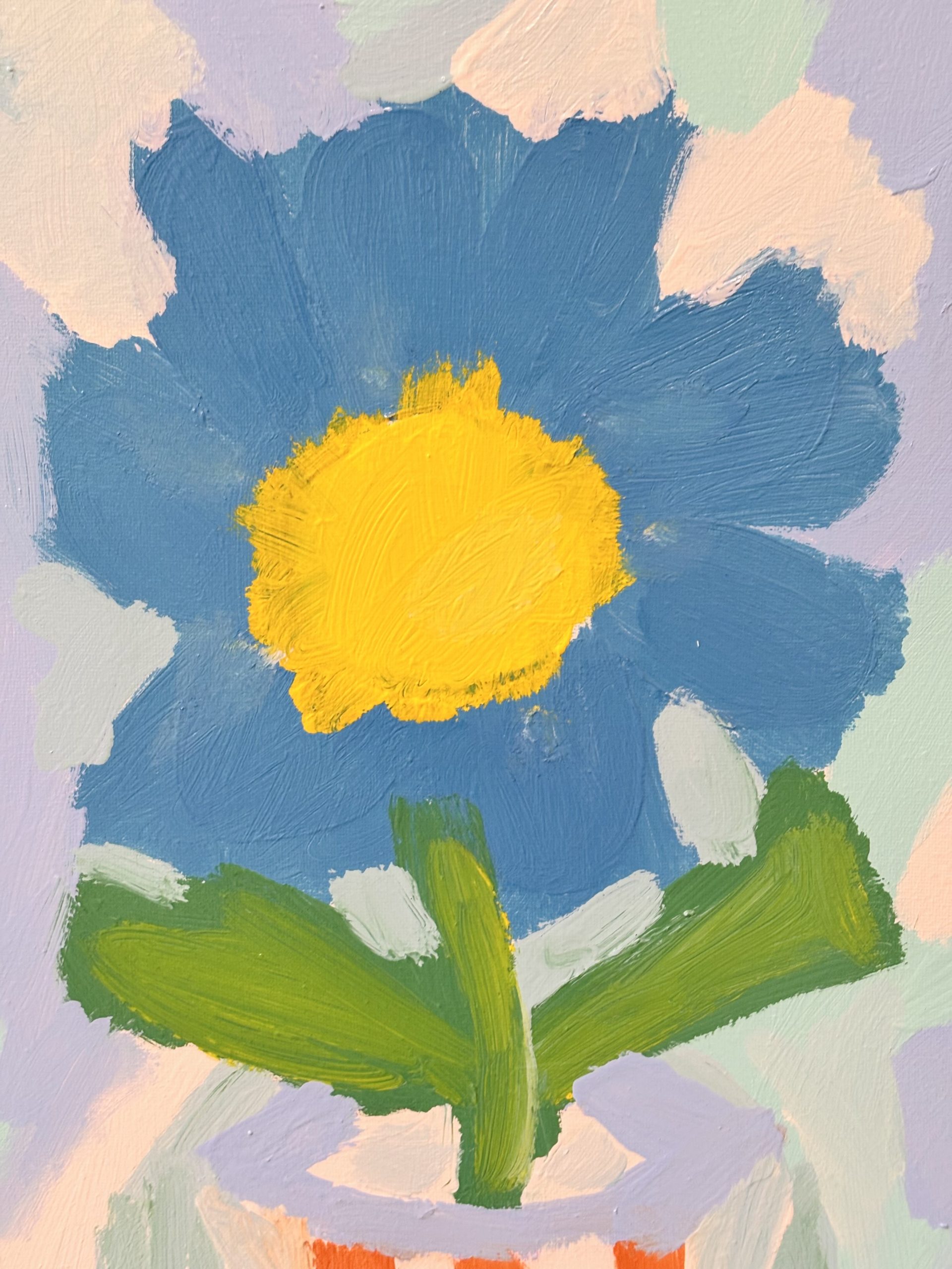 Kim Magee Art One Blue Flower 4
