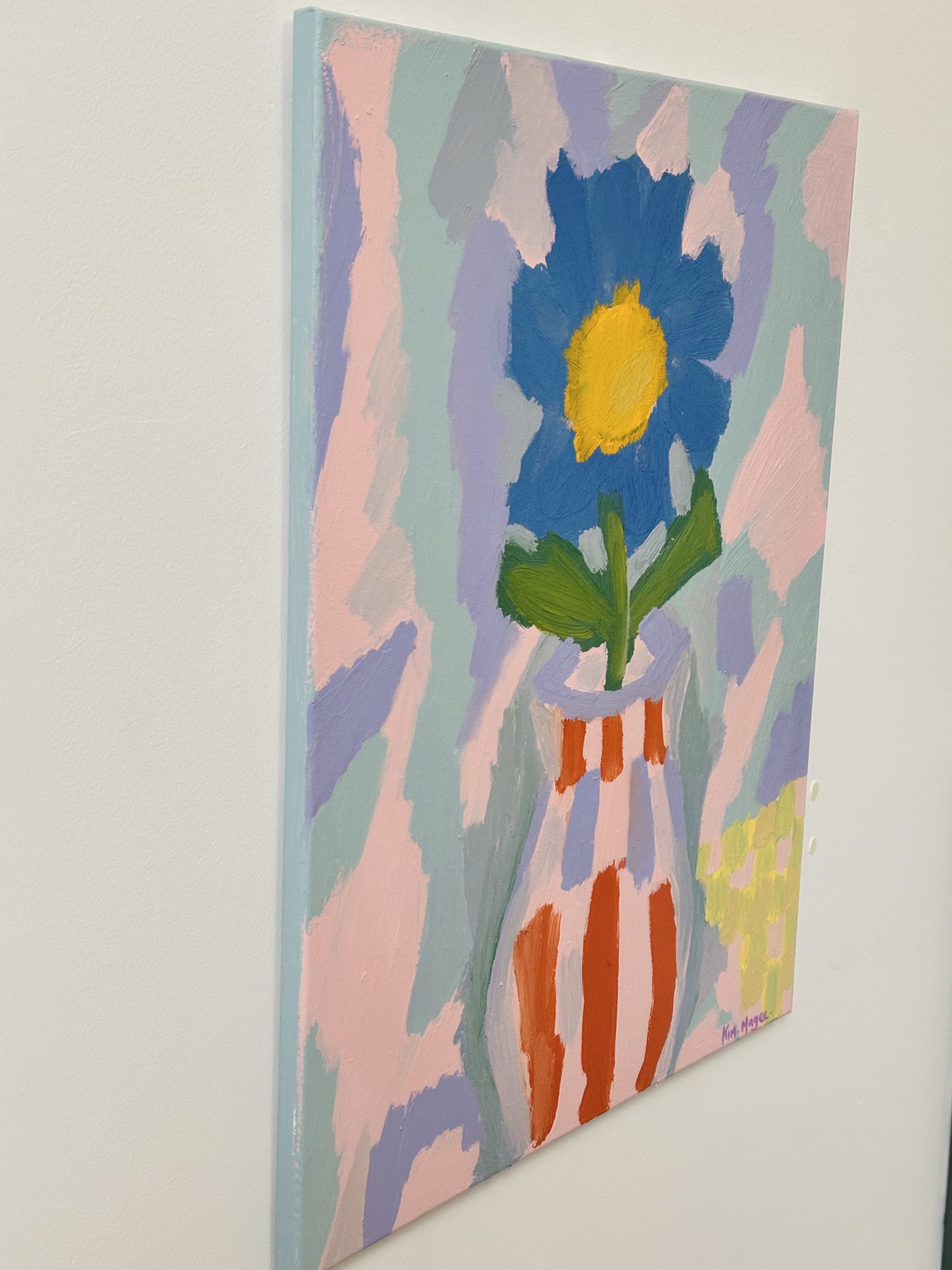 Kim Magee Art One Blue Flower 6