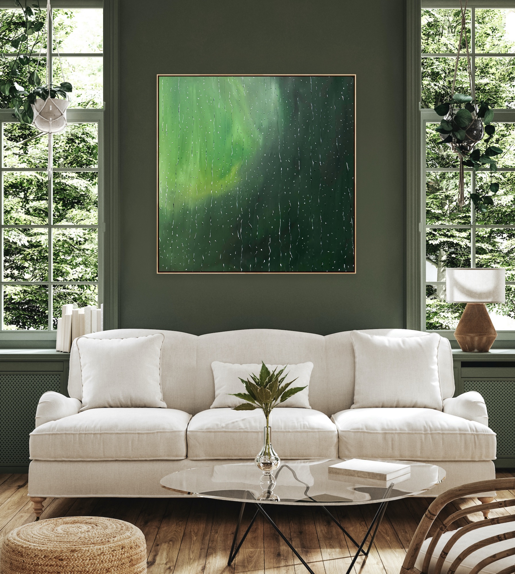 Green Plant Interior Alanah Jarvis Art