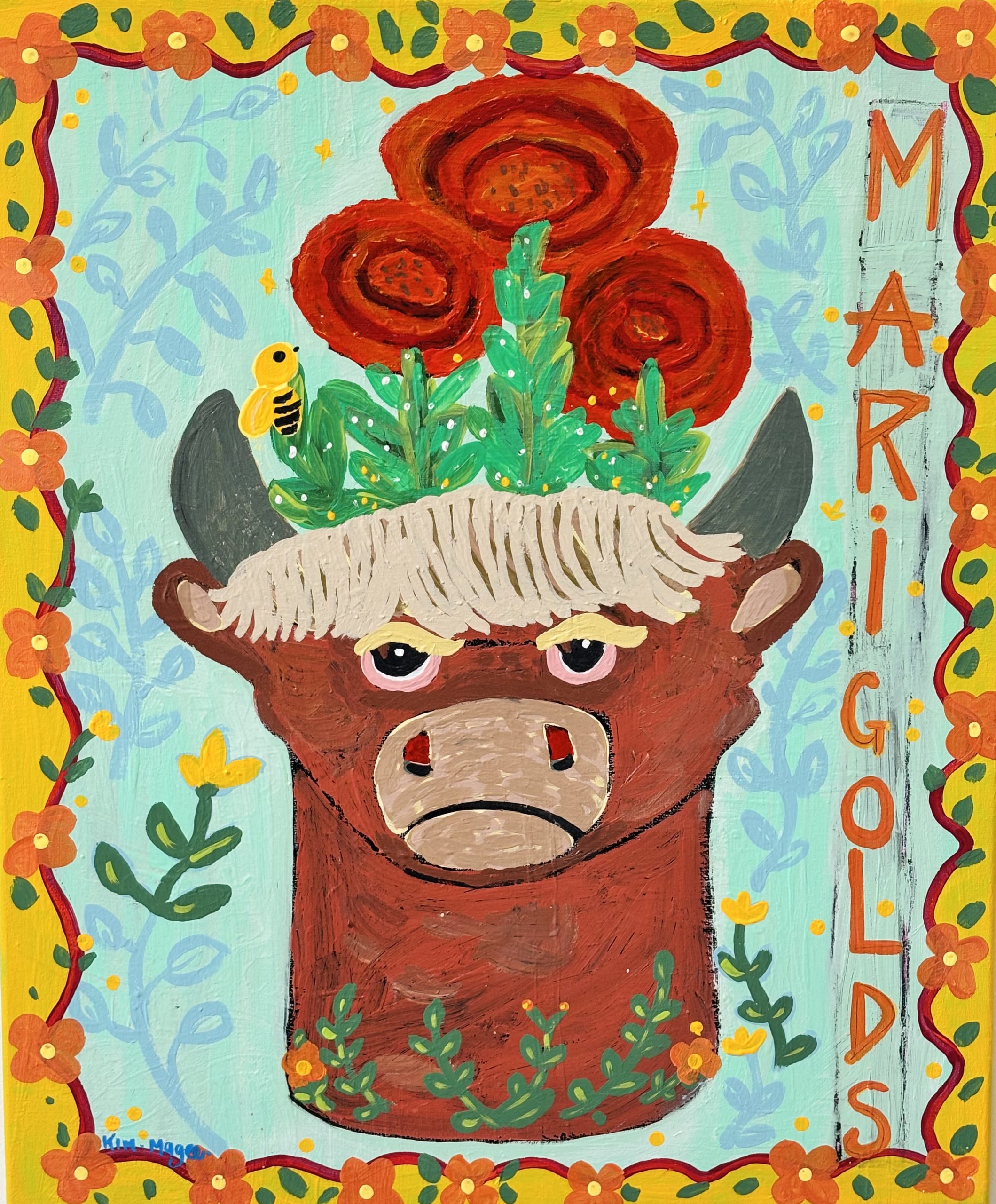 Kim Magee Art Marigolds 1