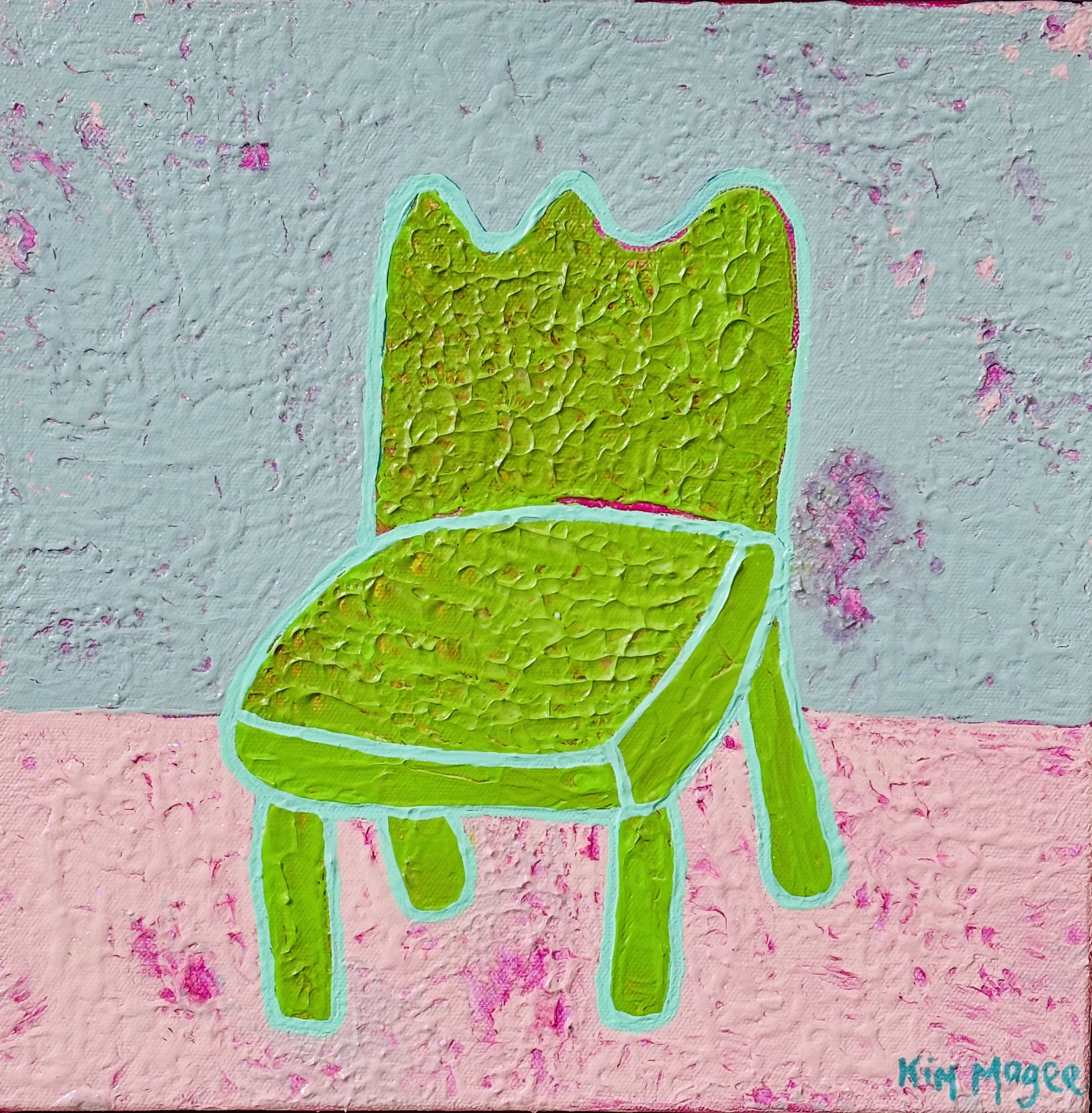 Kim Magee Art Green Chair 1