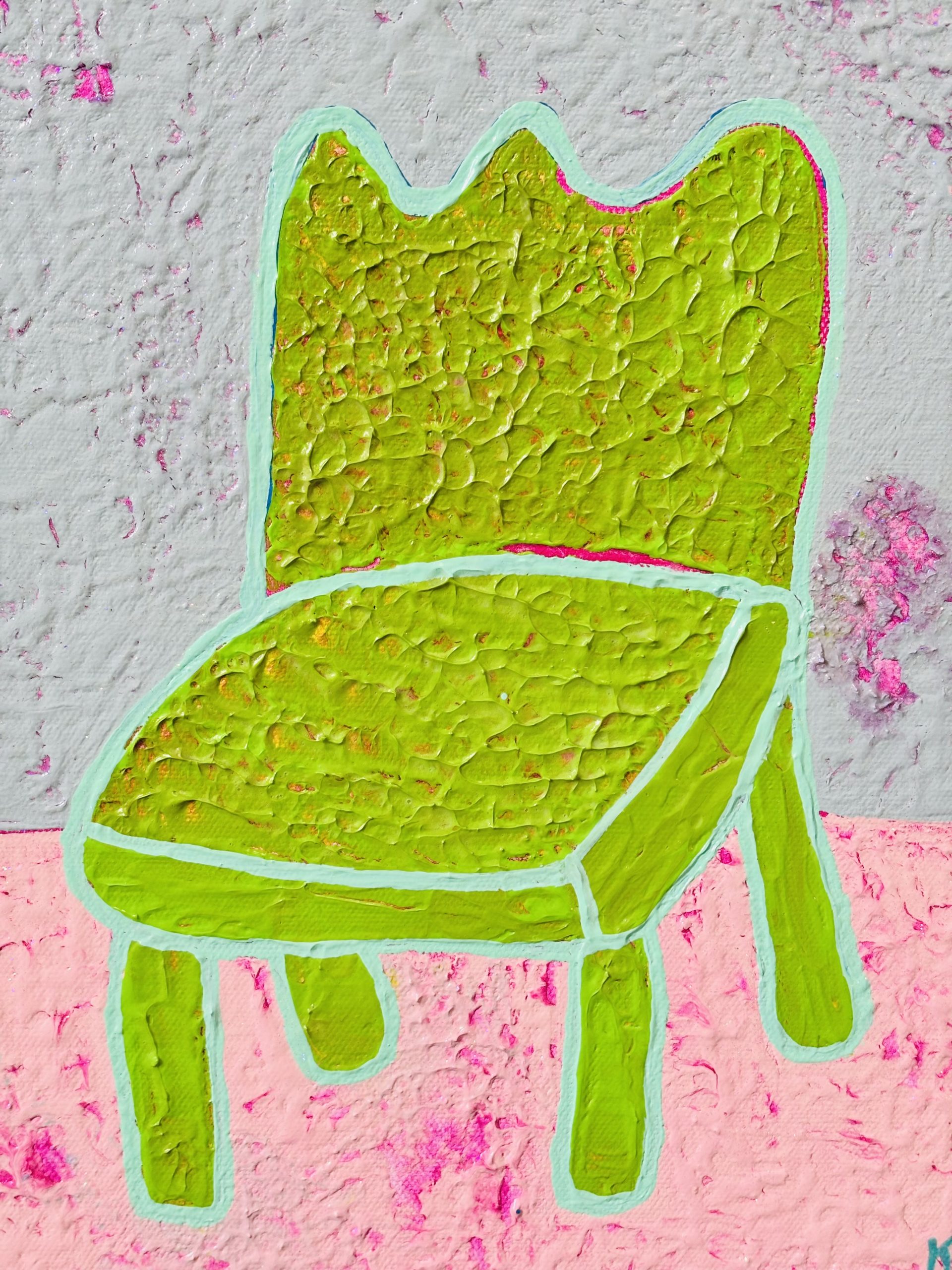 Kim Magee Art Green Chair 5