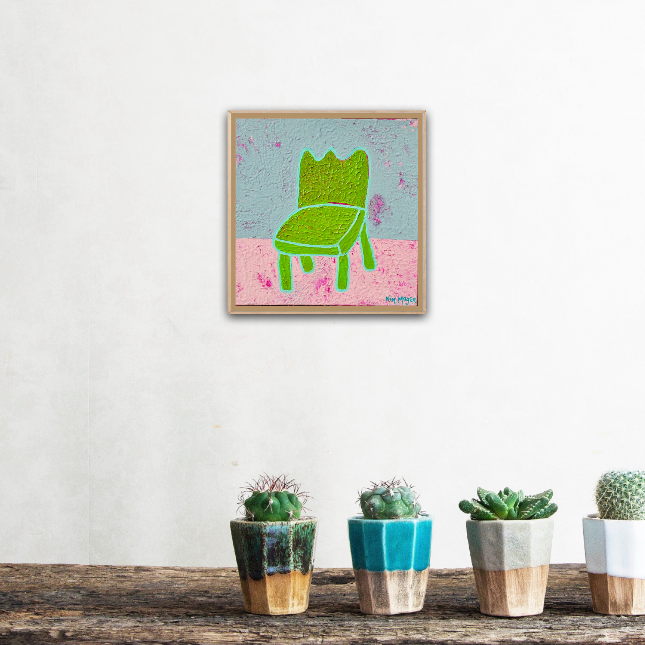 Kim Magee Art Green Chair 8