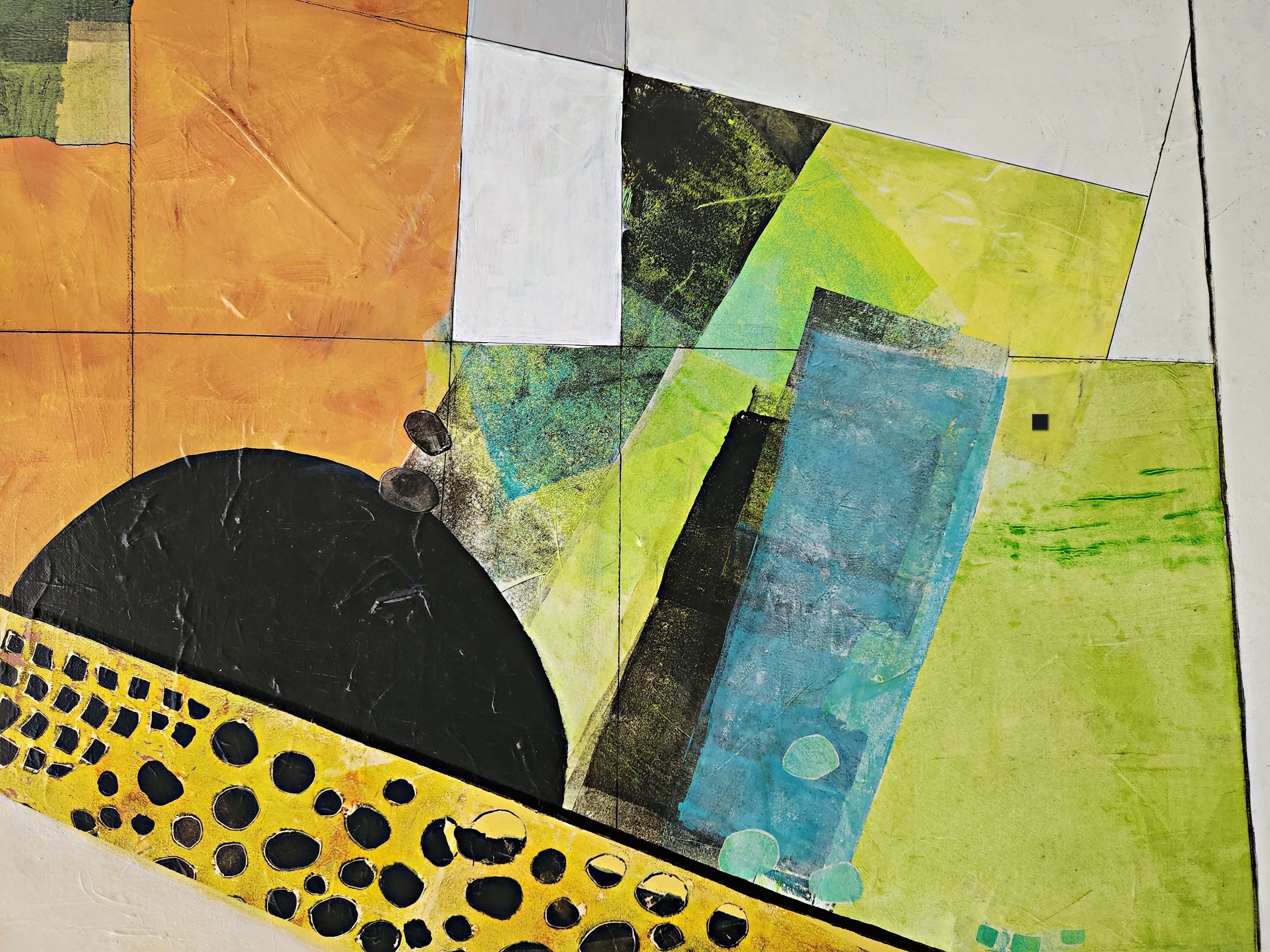 Patchwork Landscape Under A Silver Moon By Susanne Bianchi Detail