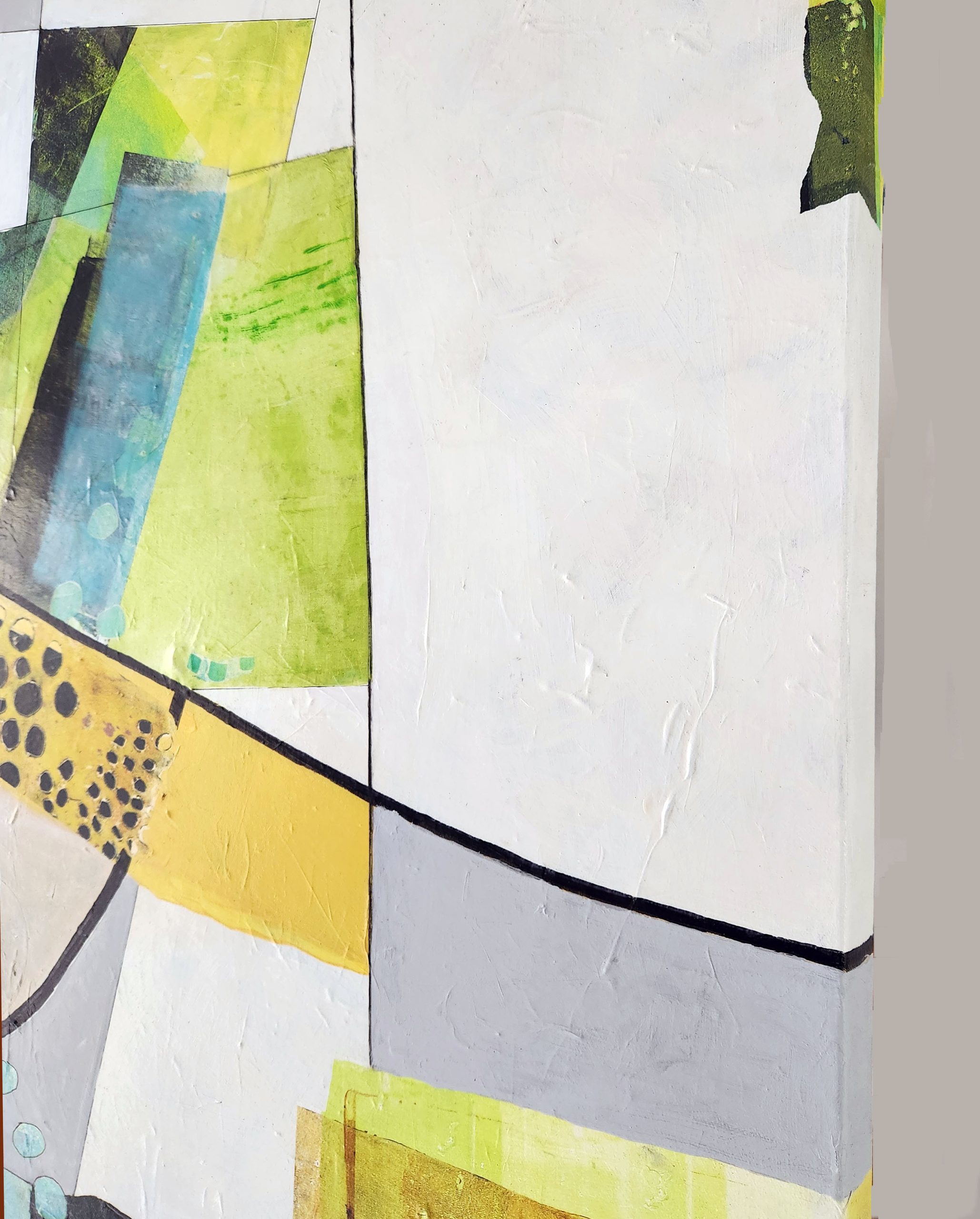 Patchwork Landscape Under A Silver Moon By Susanne Bianchi Edges