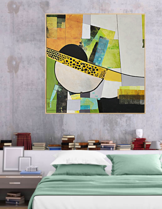 Patchwork Landscape Under a Silver Moon