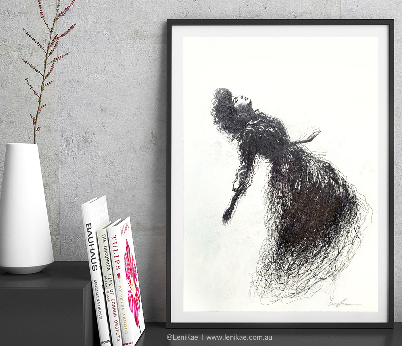 Leni Kae Surrender Drawing A3 2025 Framedeg1a