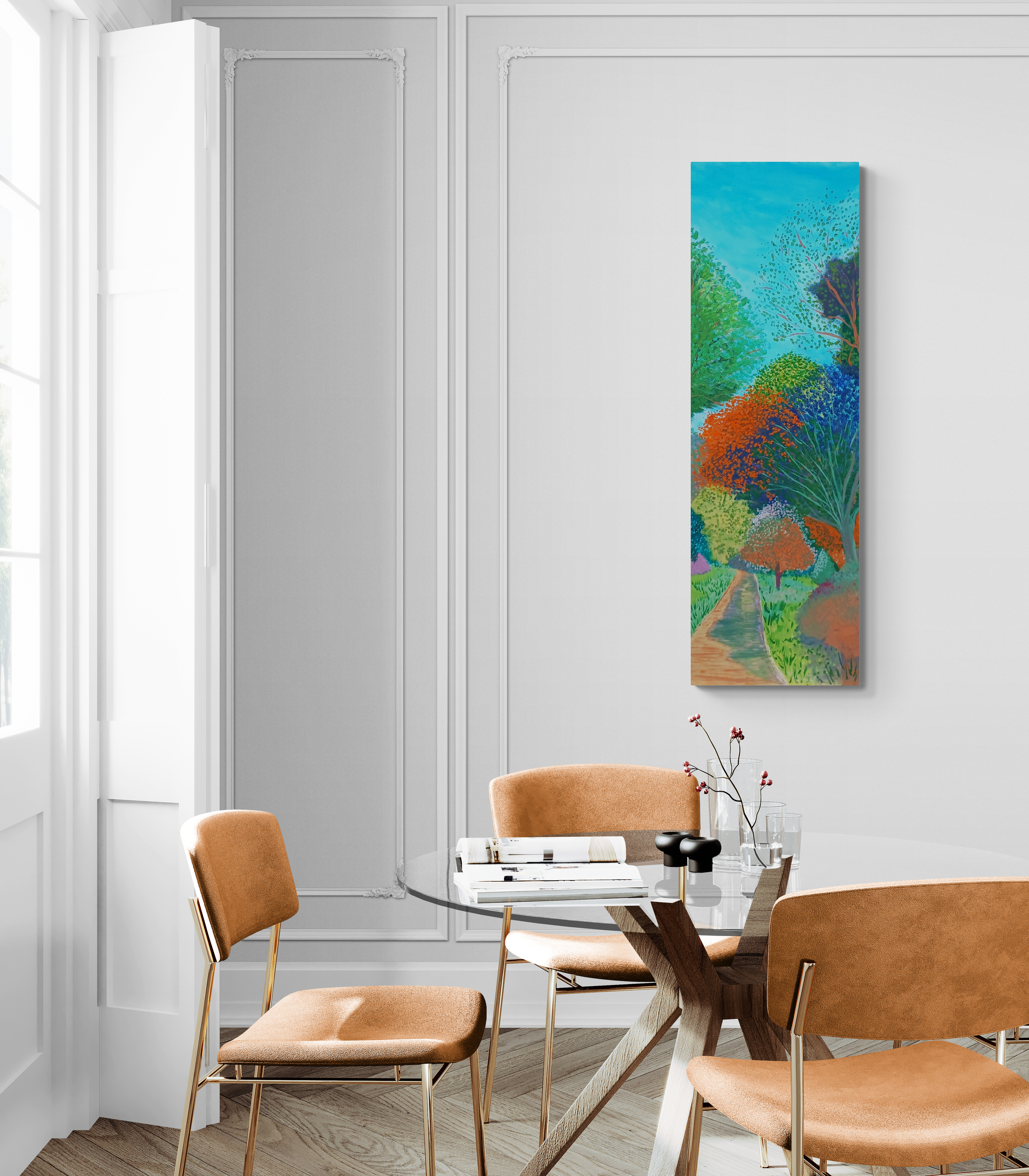 Stylish Dining Room With Fancy Light