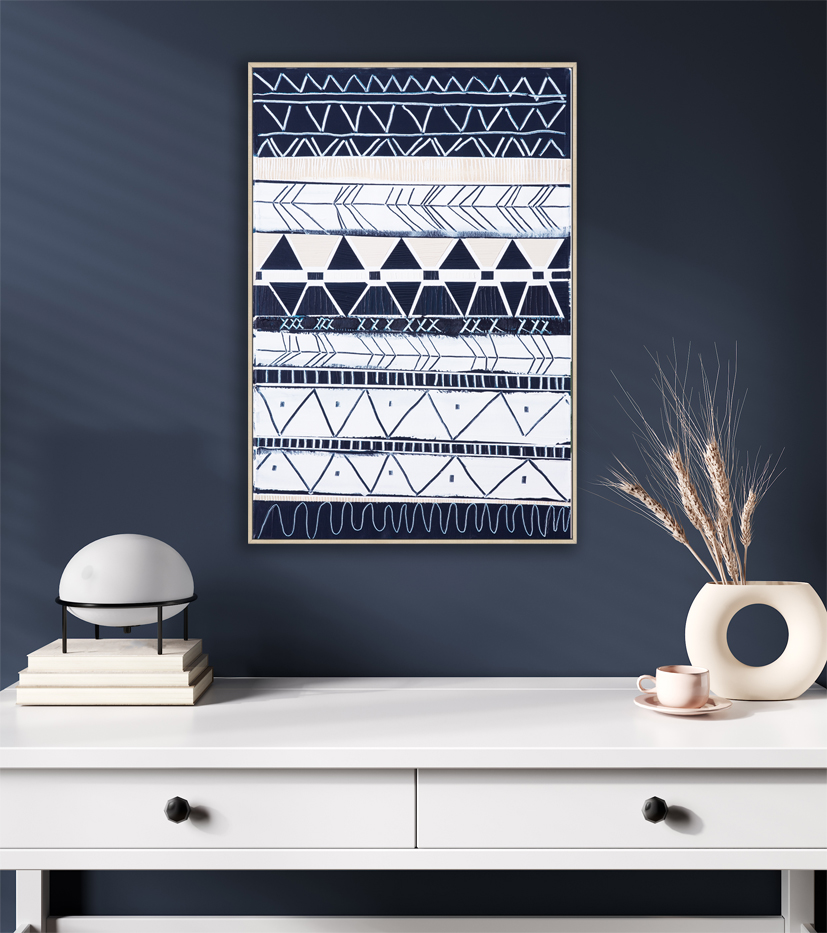 Interior Wall Mockup With Lamp And Decoration, Standing On The T