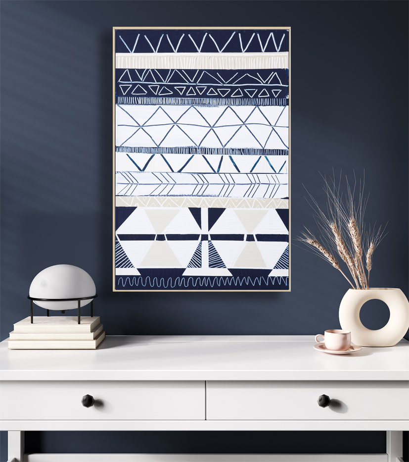 Interior Wall Mockup With Lamp And Decoration, Standing On The T