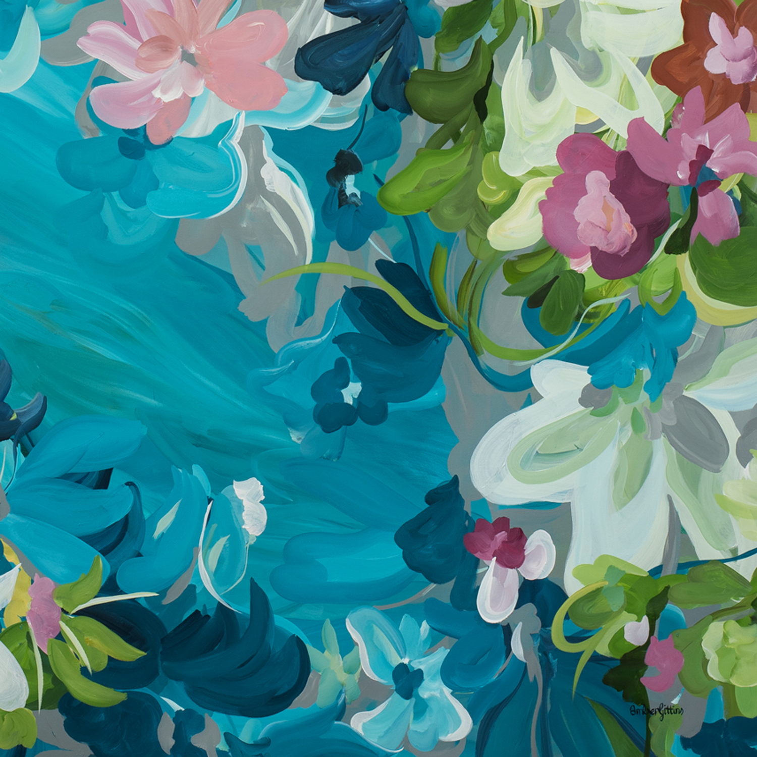 By The River Original Painting By Amber Gittins Signature