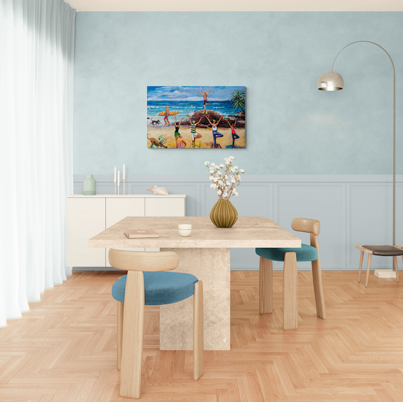 Beach Balance Red. In Situ