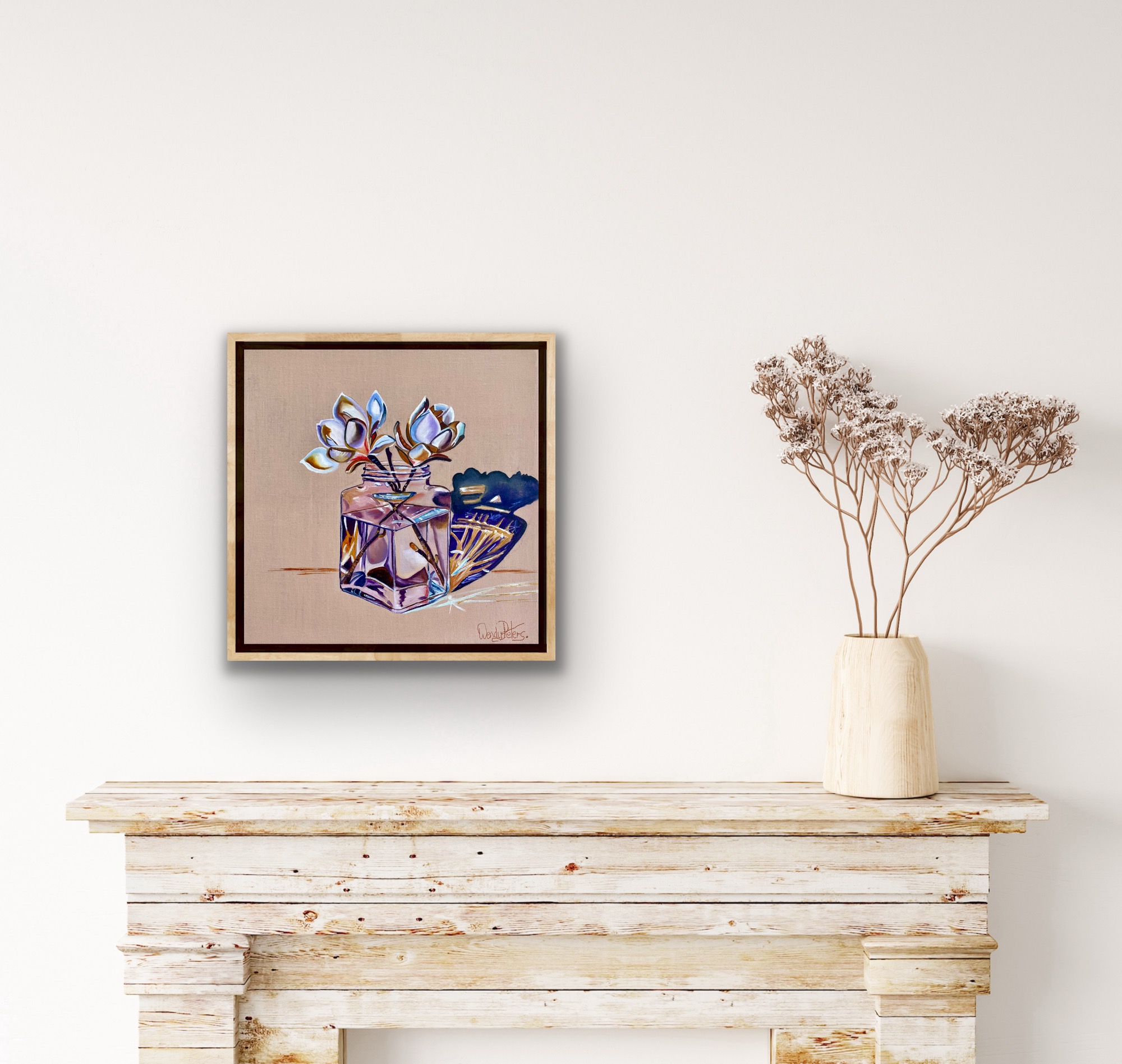 Magnolias In Glass Insitu3 Wendy Peters