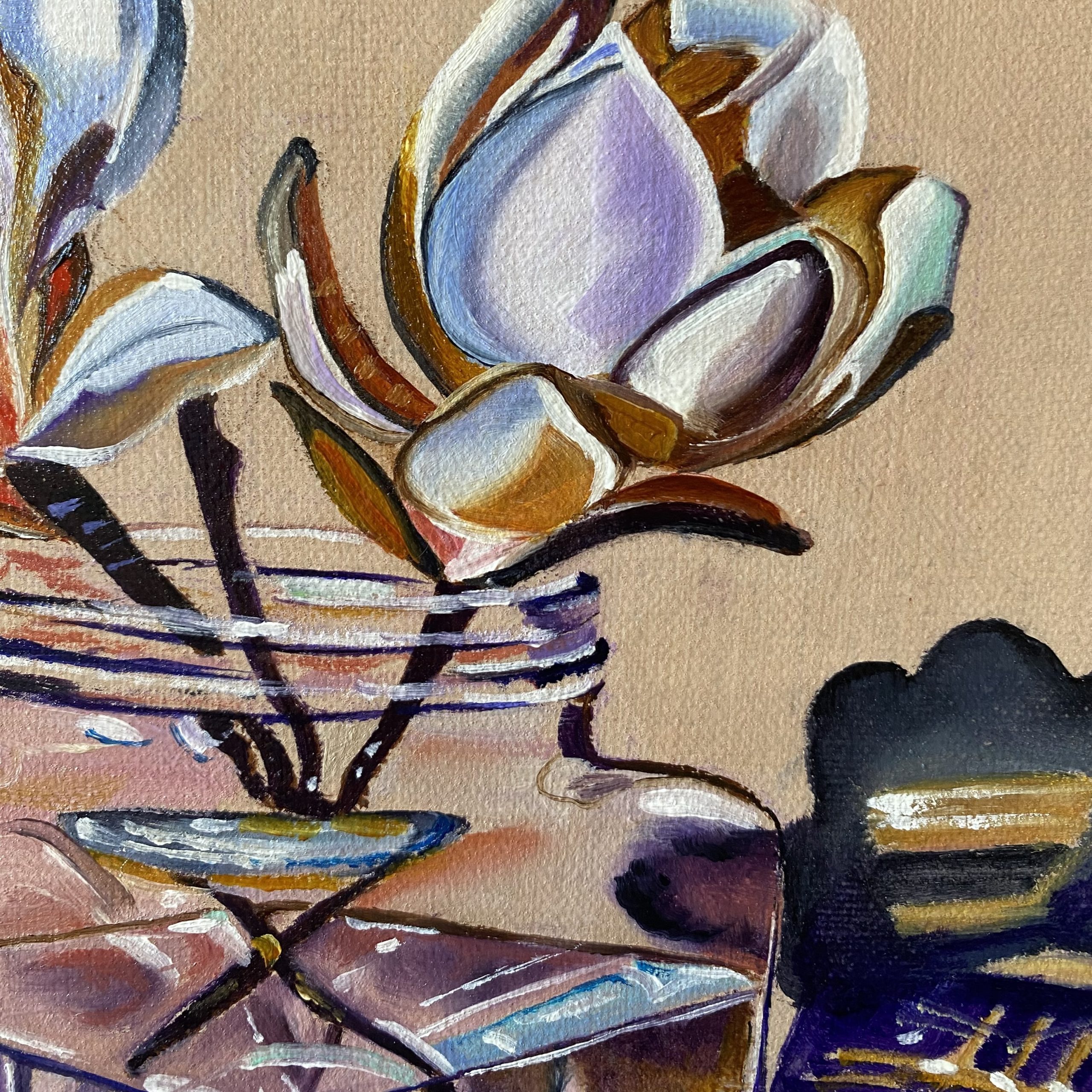 Magnolias In Glass Closeup Wendy Peters