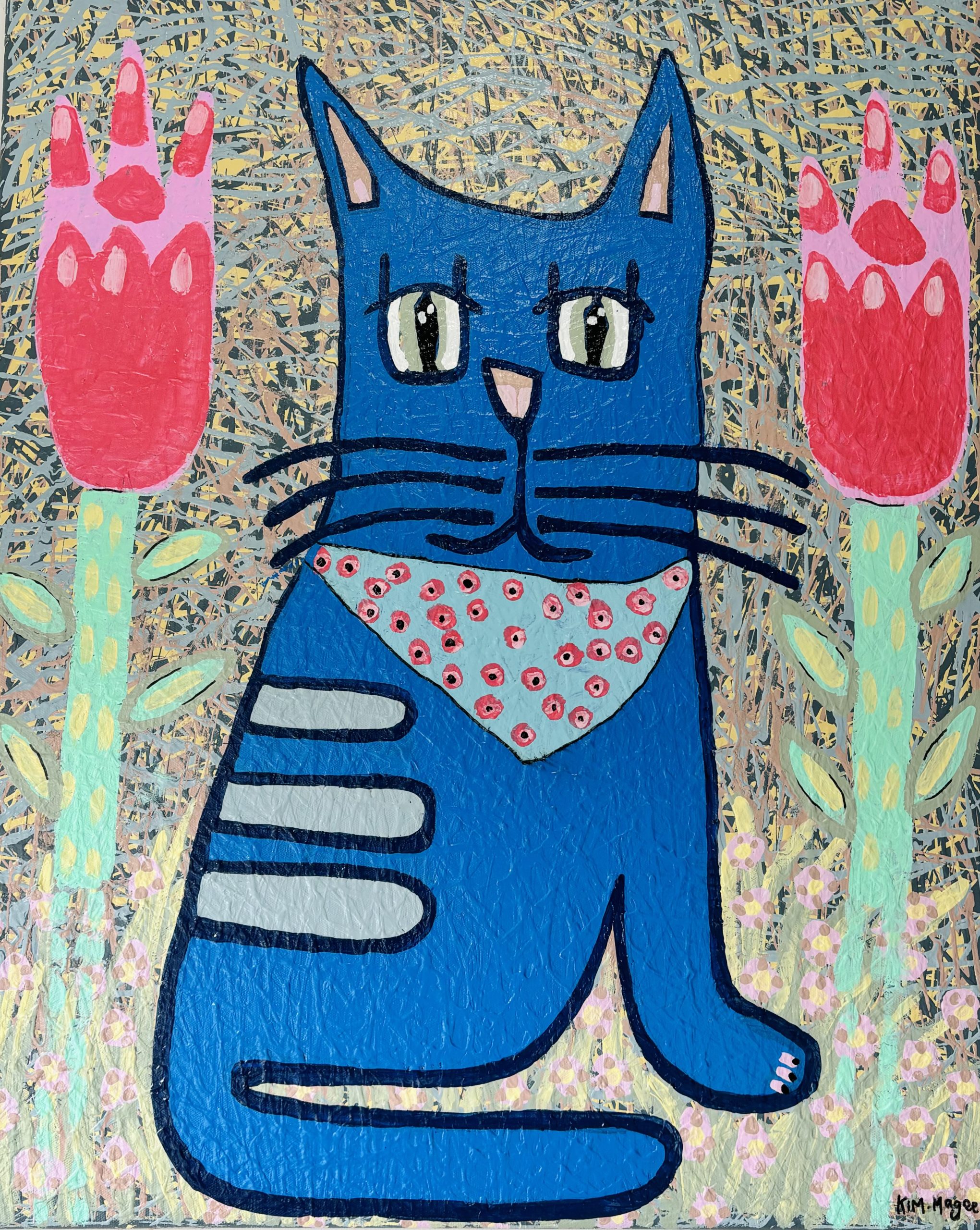 Boot Scooting Cat Kim Magee Art