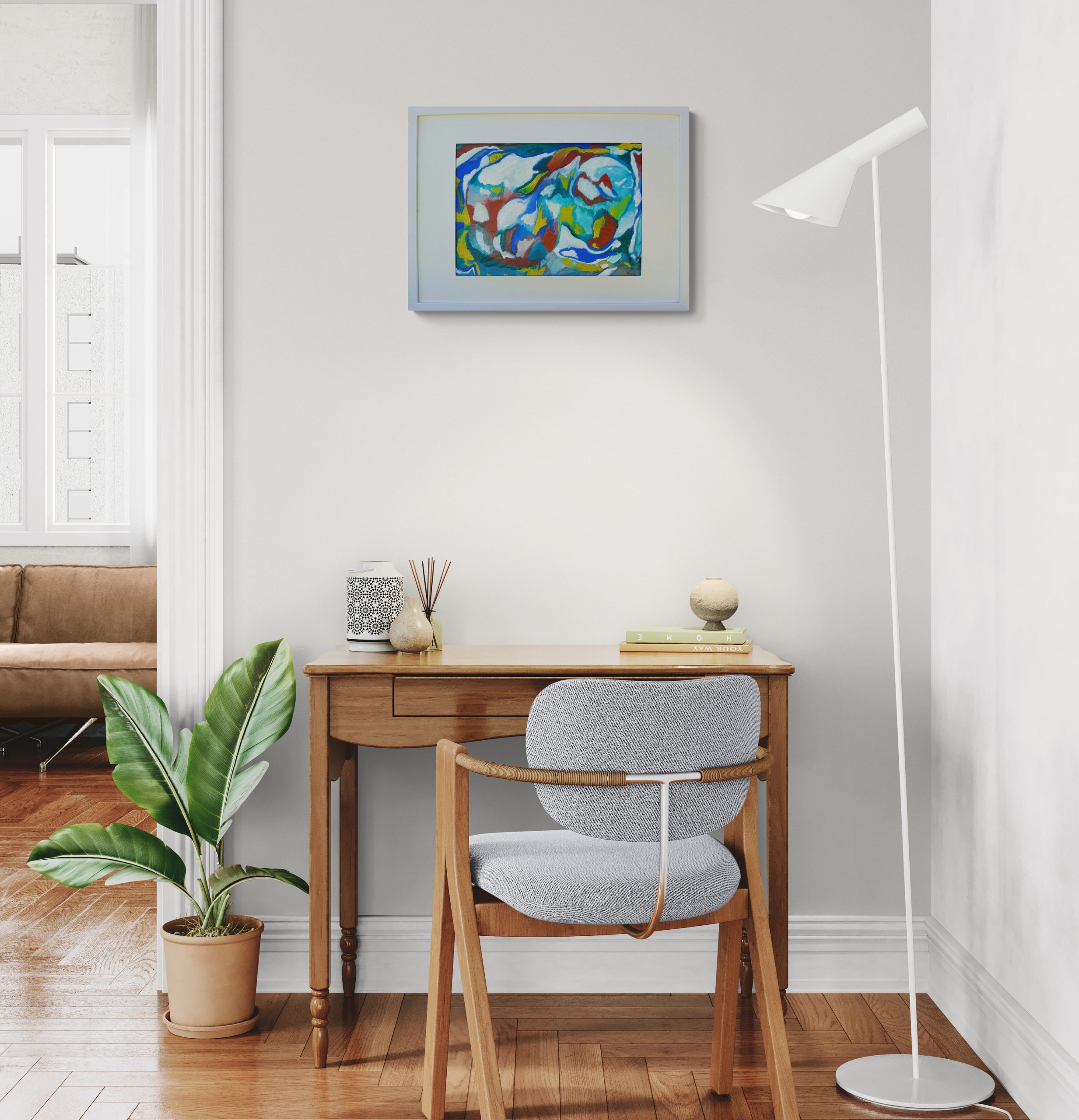 Home Office With Living Room In Background 2