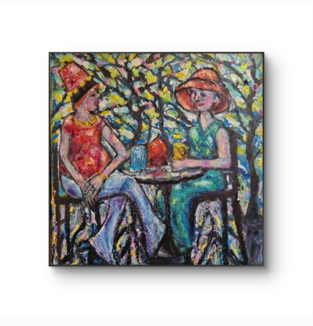 Women In Red Hats Framed