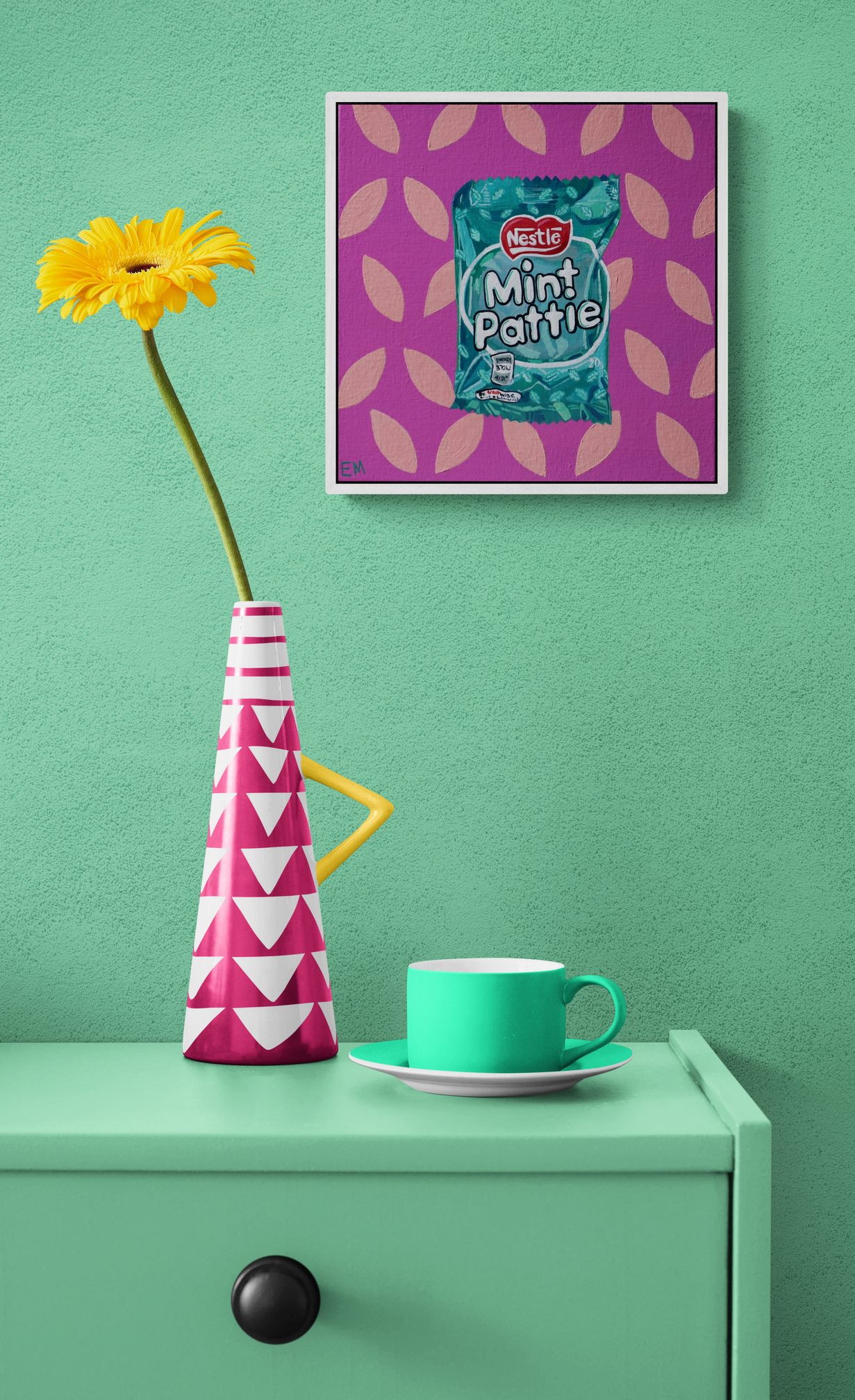 Close Up Of A Flower And Vase On A Cabinet (3)