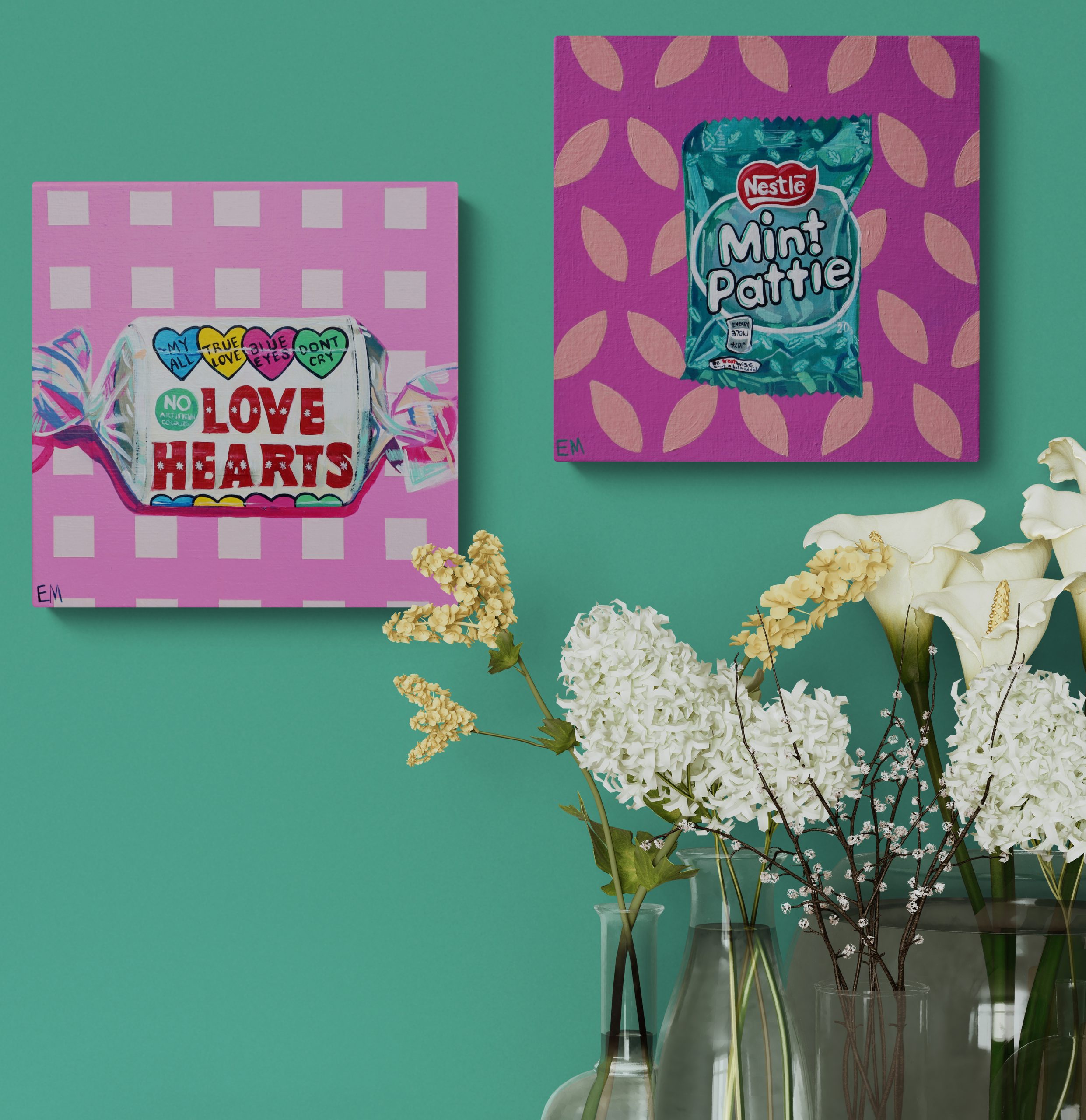 Close Up Of Flowers In Glass Vases (4)