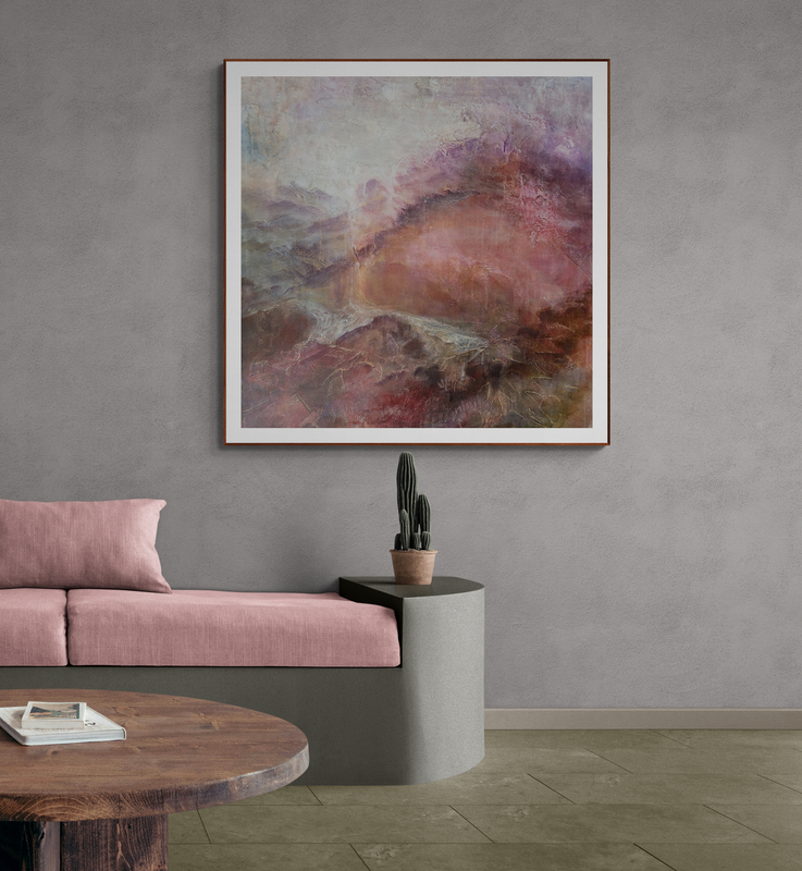 Canvy Pink Ridge Minimal Mediterranean Style Living Room