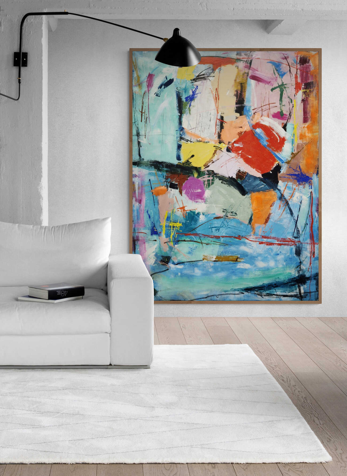 Industrial Style Living Room With Comfy Sofa (10)