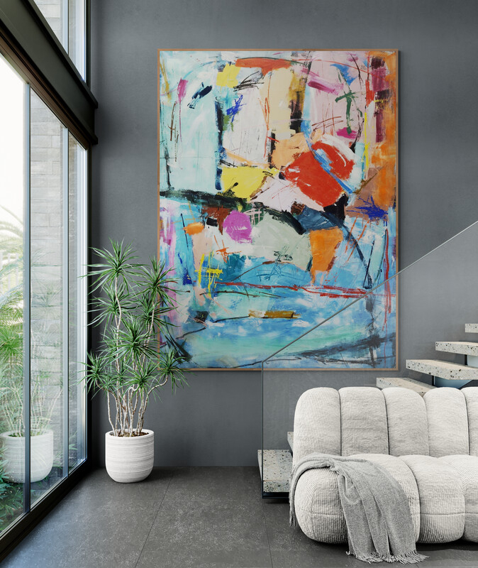 Large Modern Living Area With A Staircase (3)