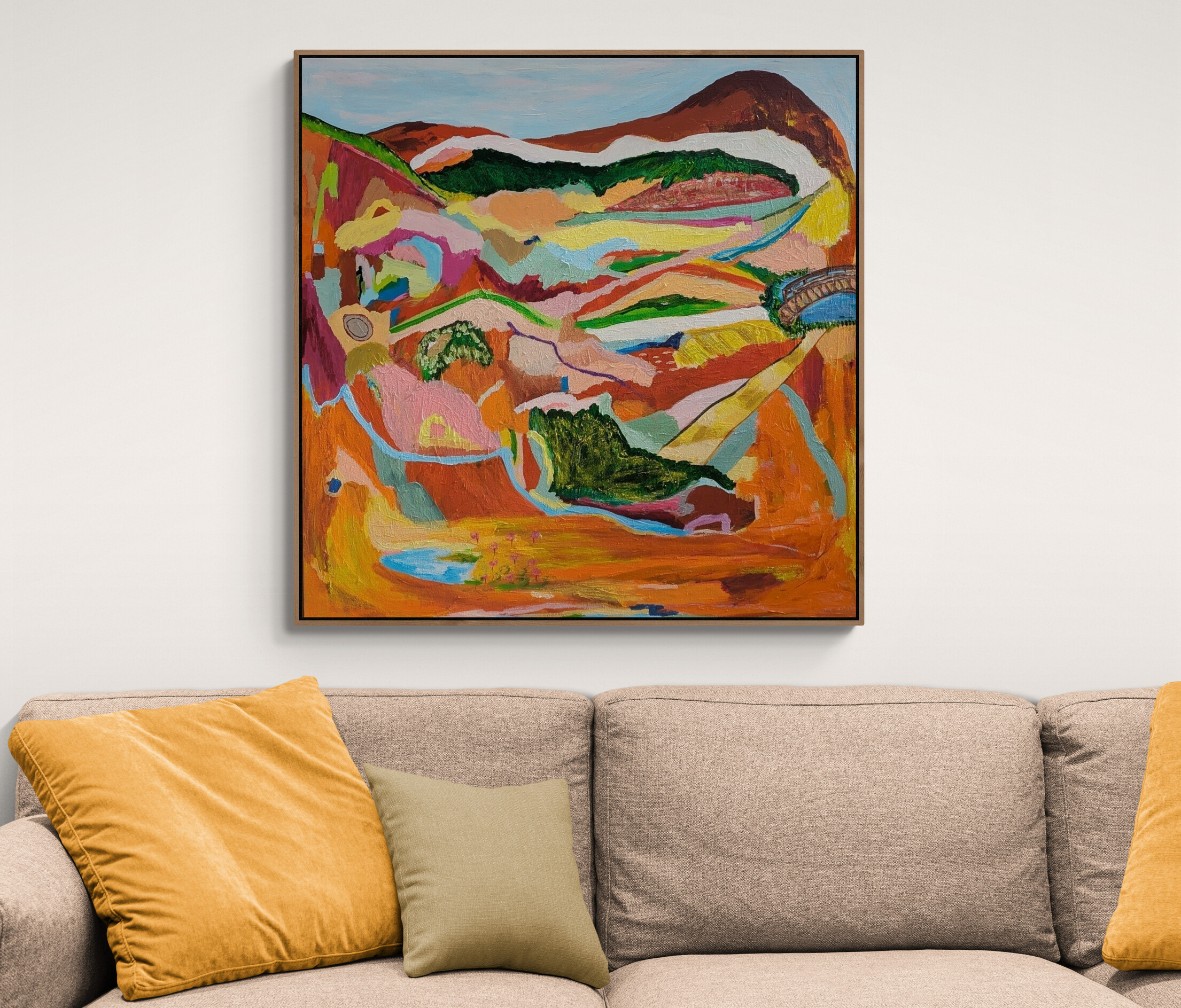 Close Up View Of Large Sofa (2)