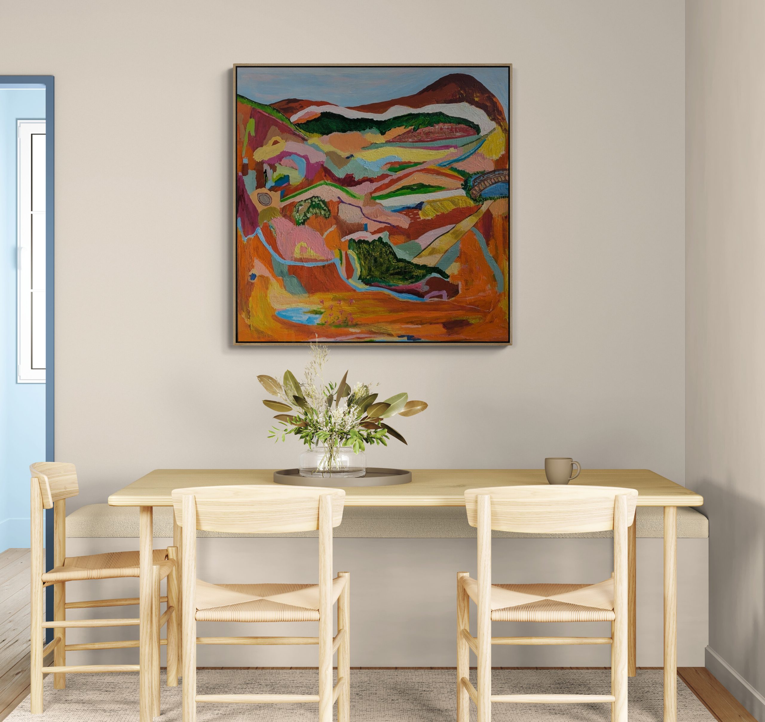 Dining Area With Wooden Table And Chairs