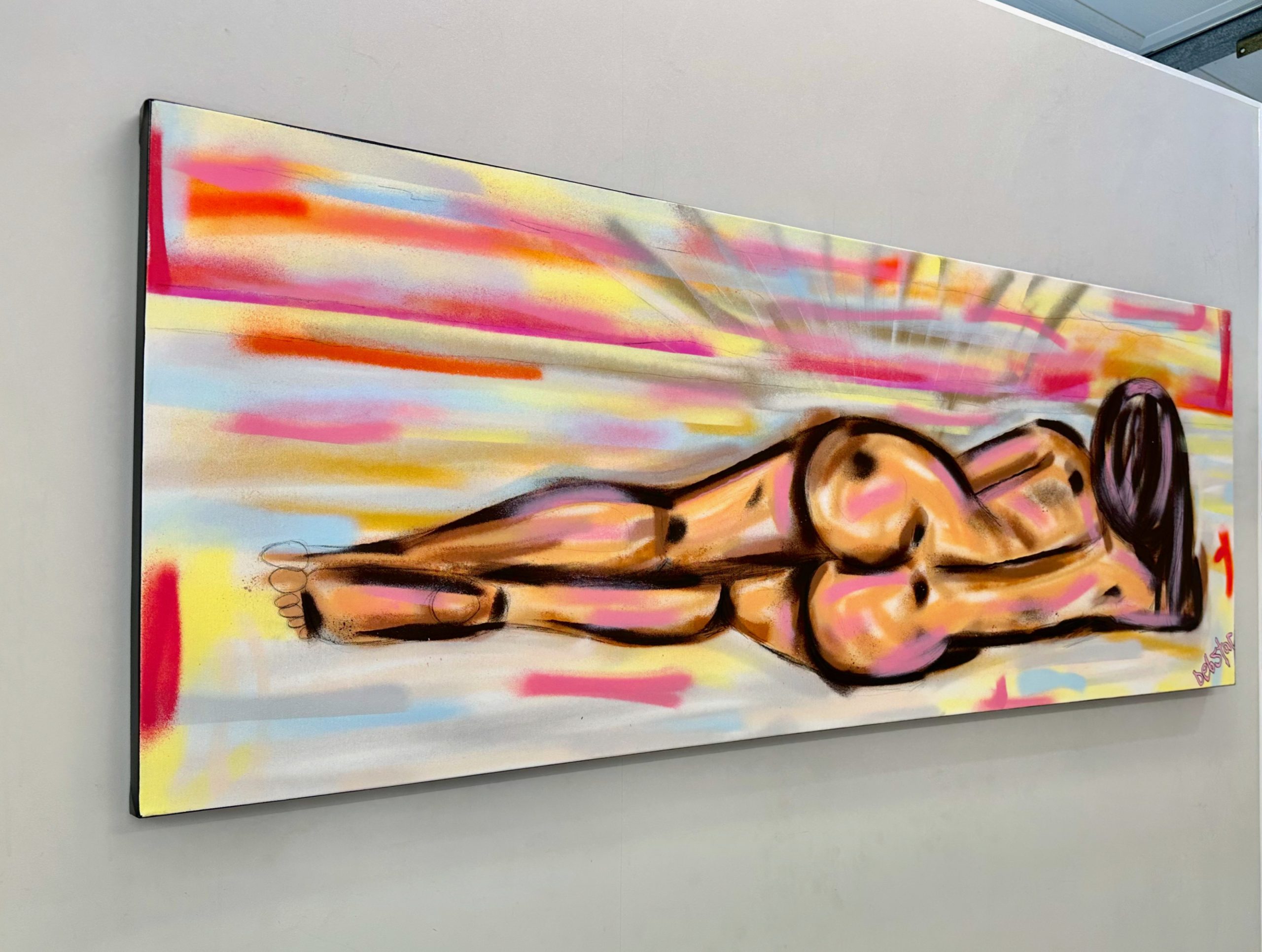 Beach Babe Debstar Deborah Lang Nude Woman Canvas Wall Art Contemporary Pop Art Style 3