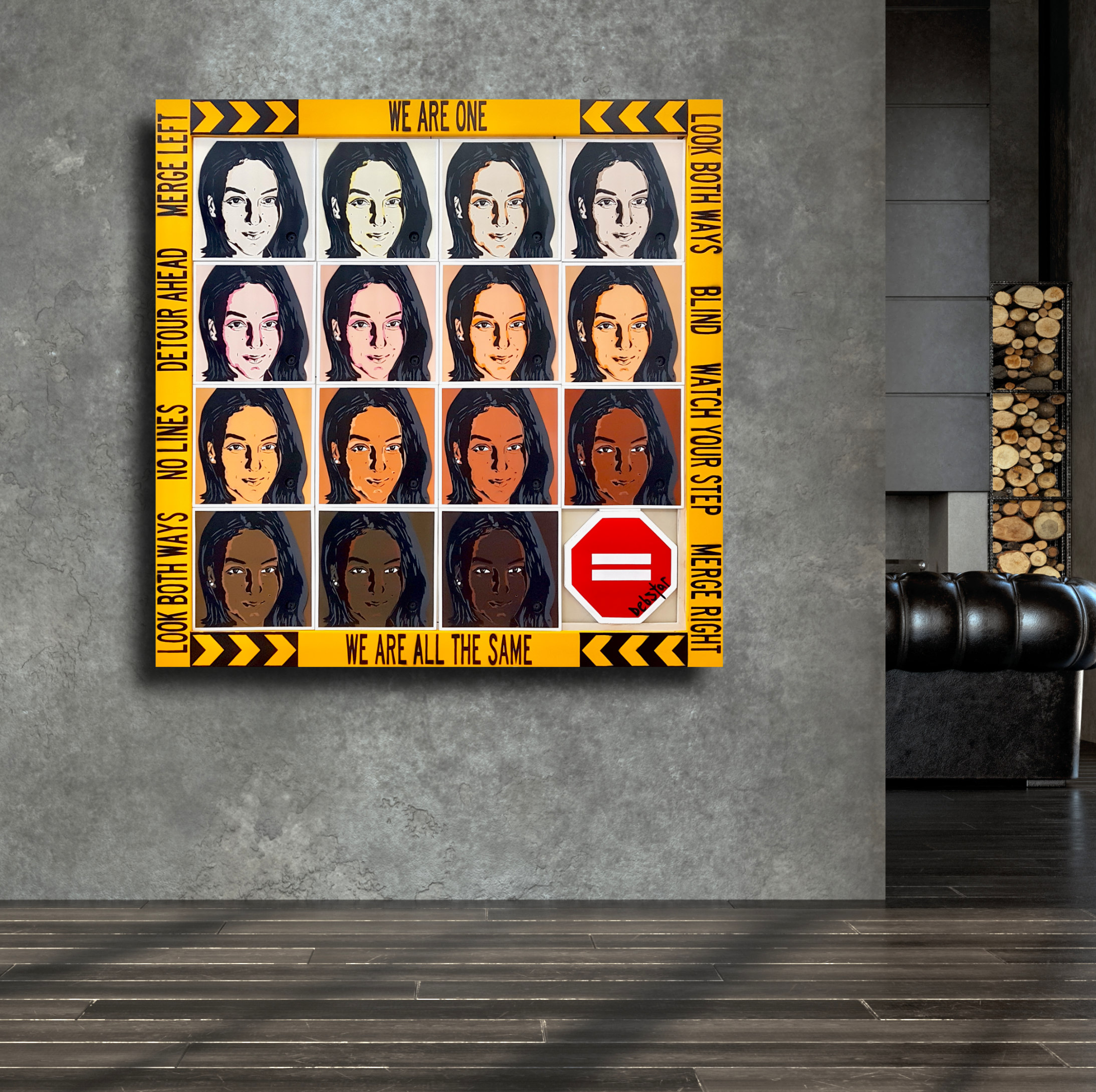 Living Room Interior In Loft, Industrial Style