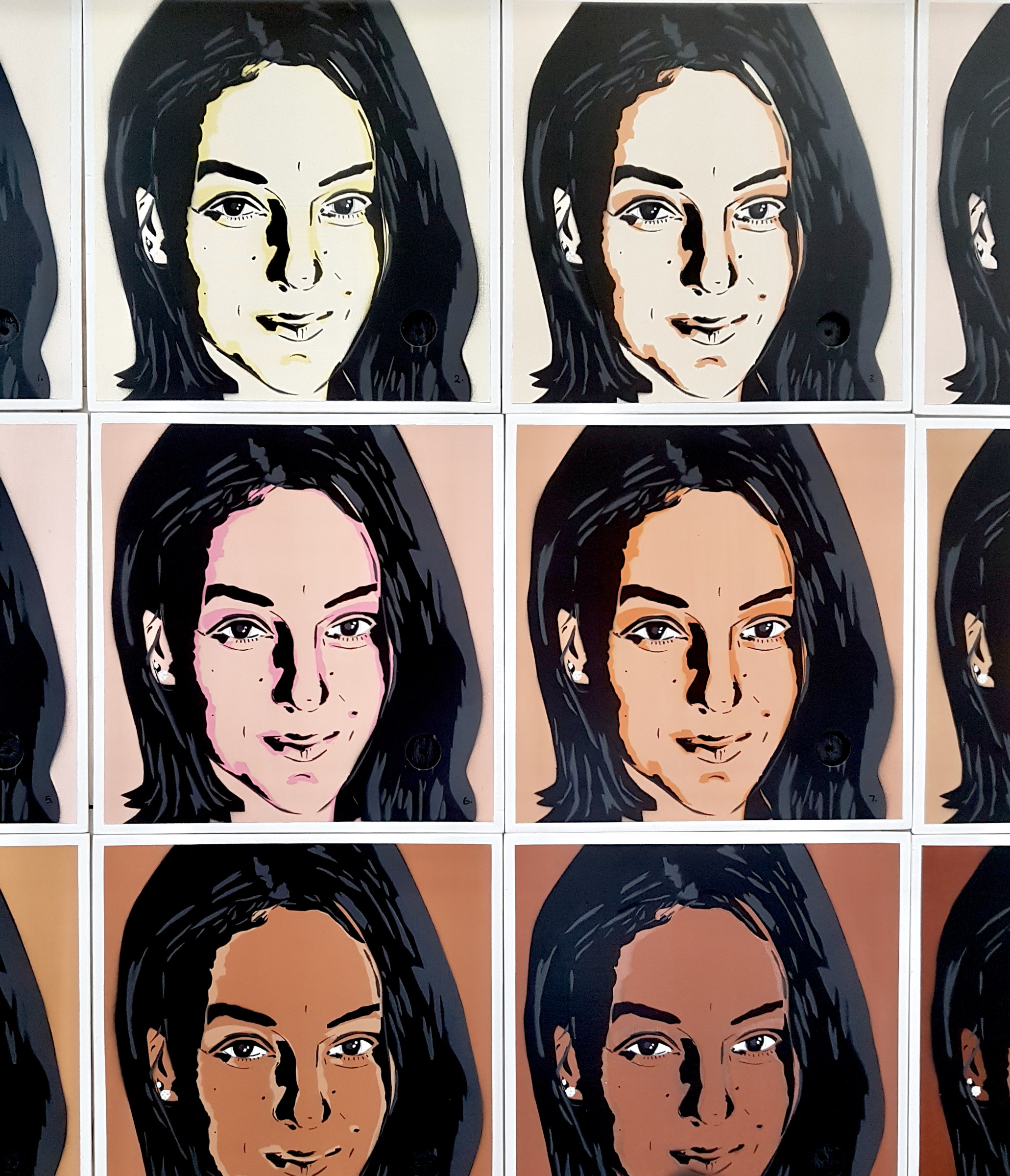 We Are One We Are All The Same Pop Art Debstar Deborah Lang Art Urban Wood Panels 4