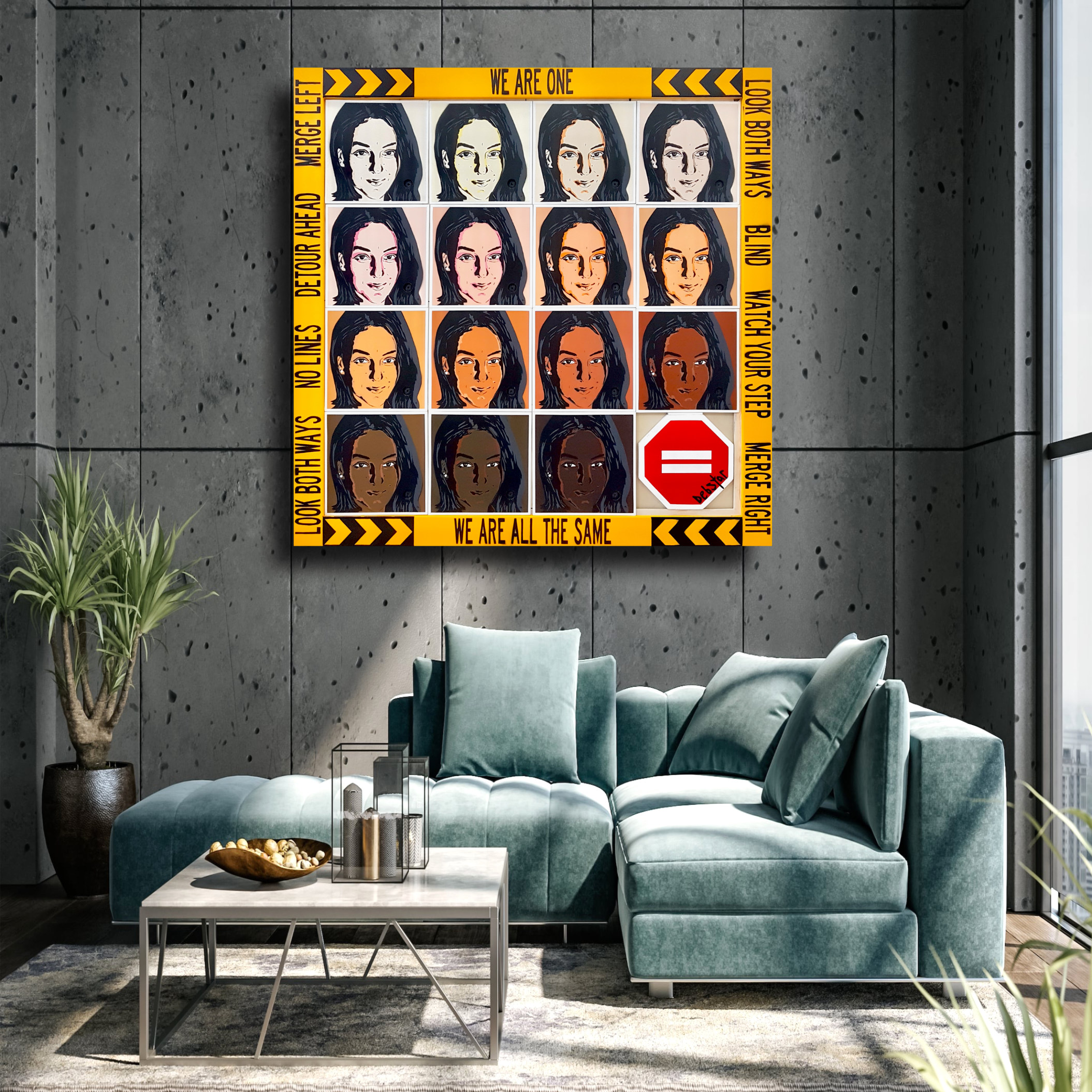 Slate Wall And Couch