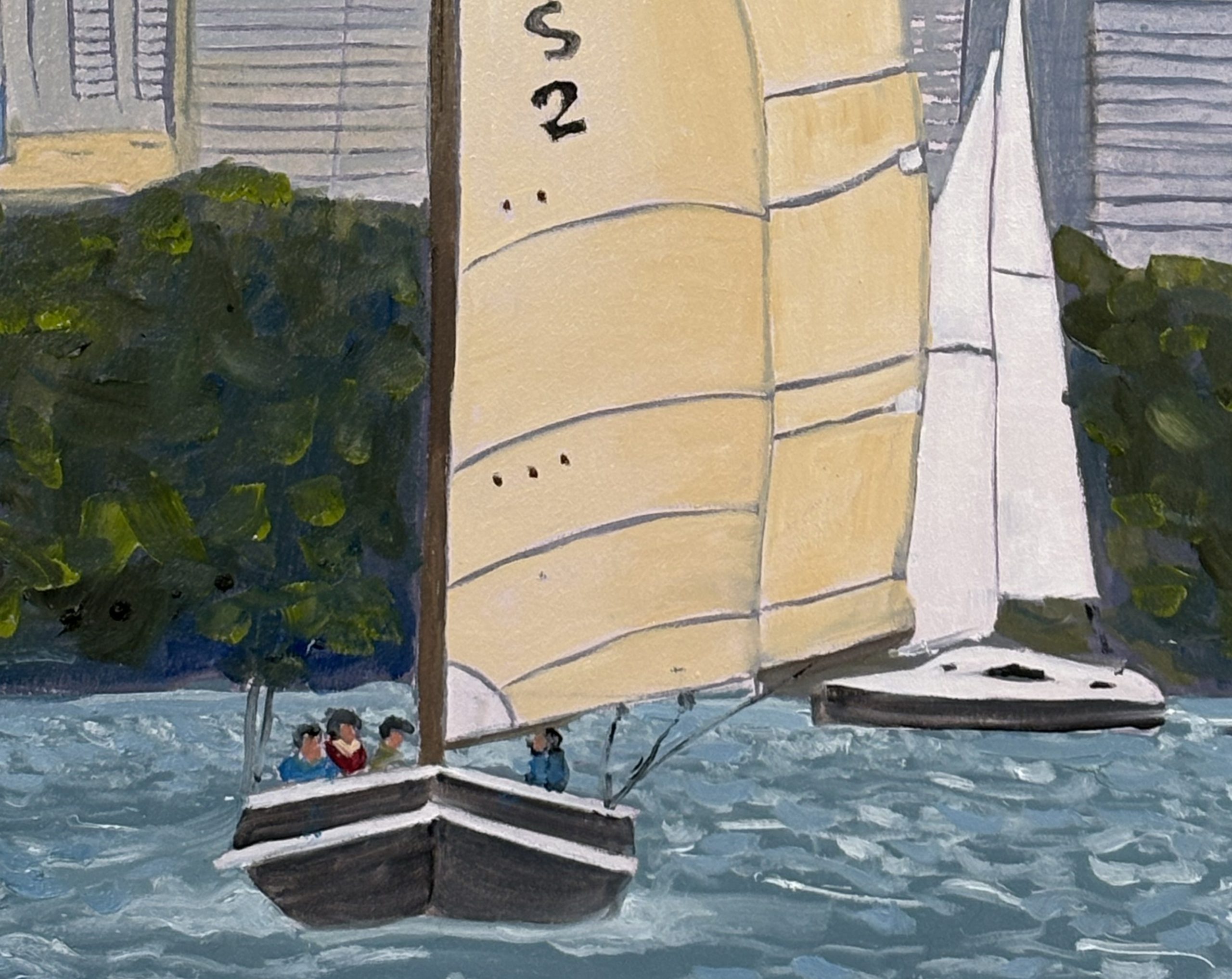 Sydney Harbour Gaff Rigged Yacht Detail