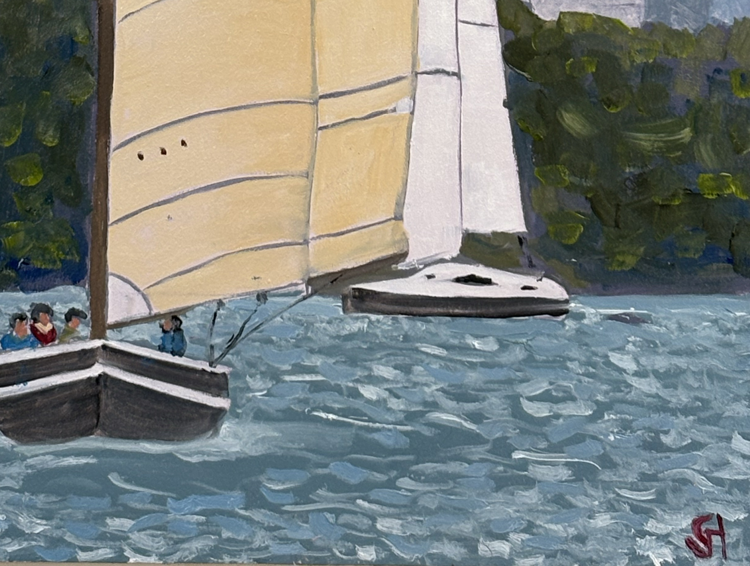 Sydney Harbour Gaff Rigged Yacht Signature