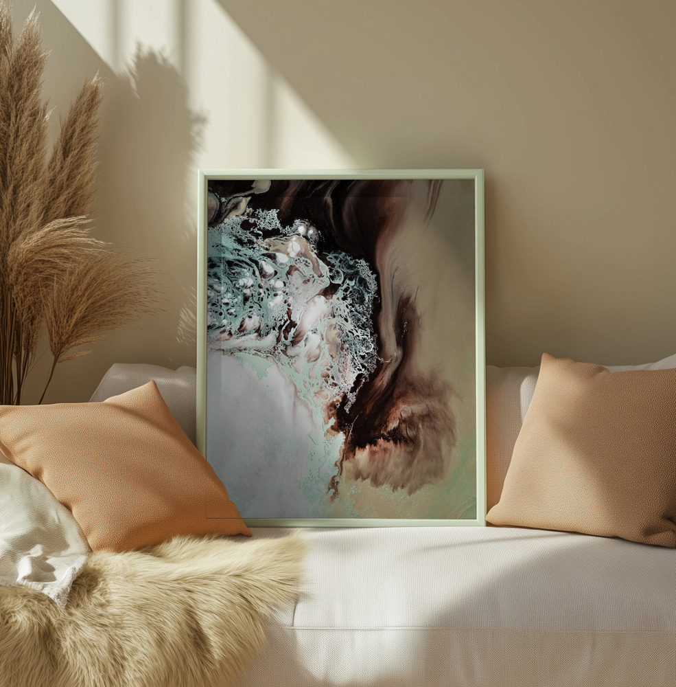 3327412 Mint Green Frame In Sofa 40x50