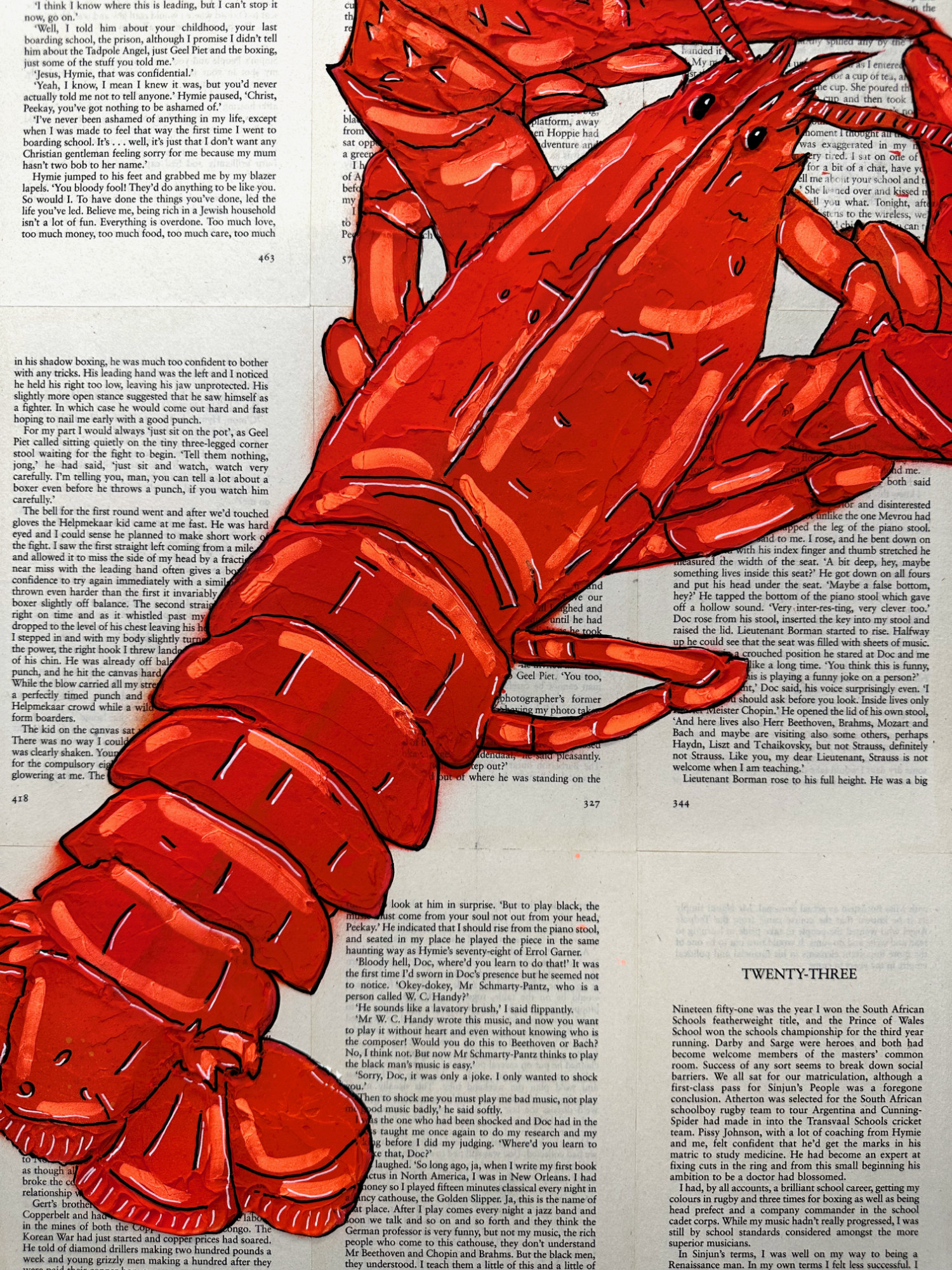 Lobster Dinner Orange Urban Pop Art Deborah Lang Art Debstar Canvas 4