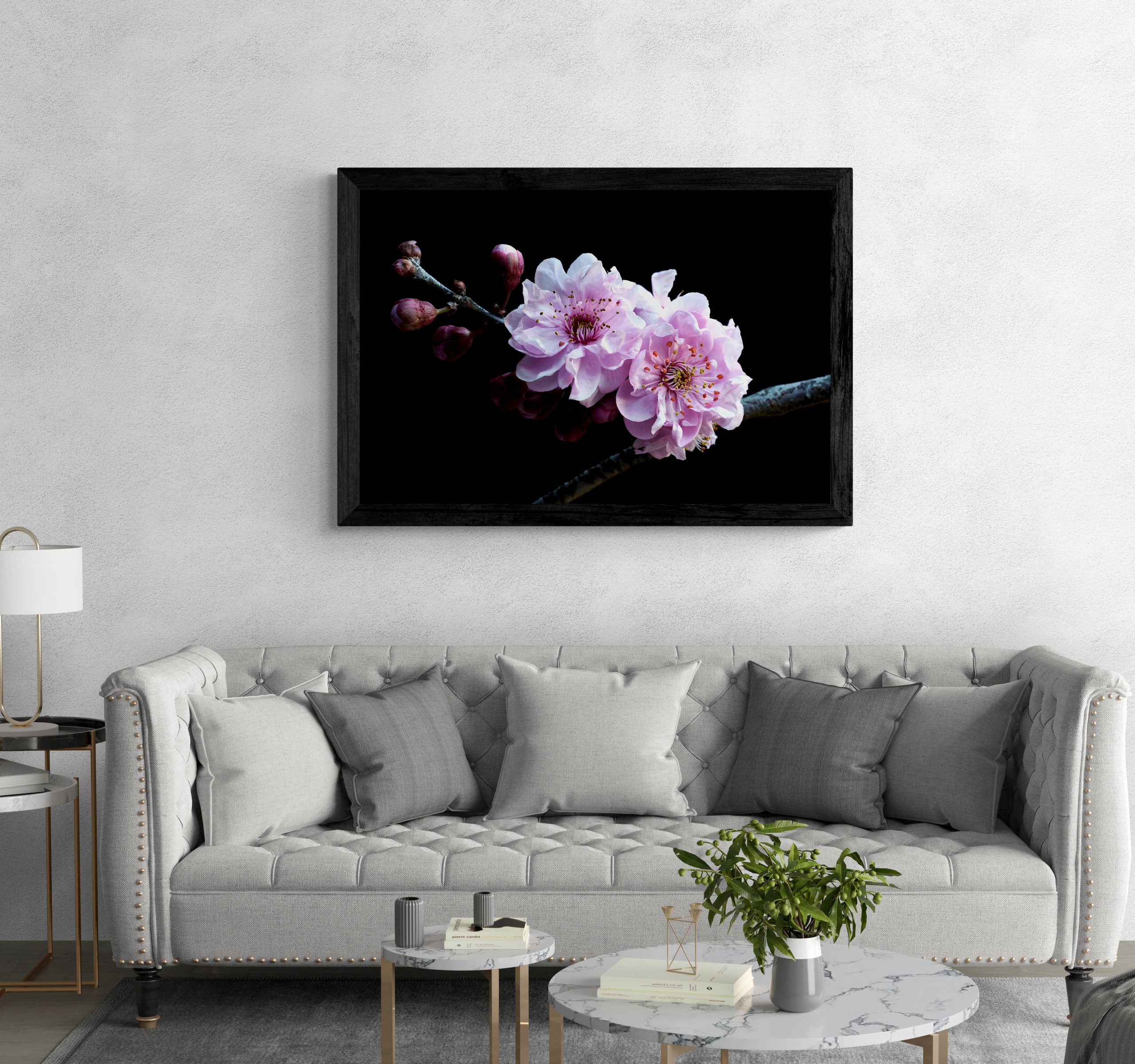 Fancy Living Room With Modern Bust (14)