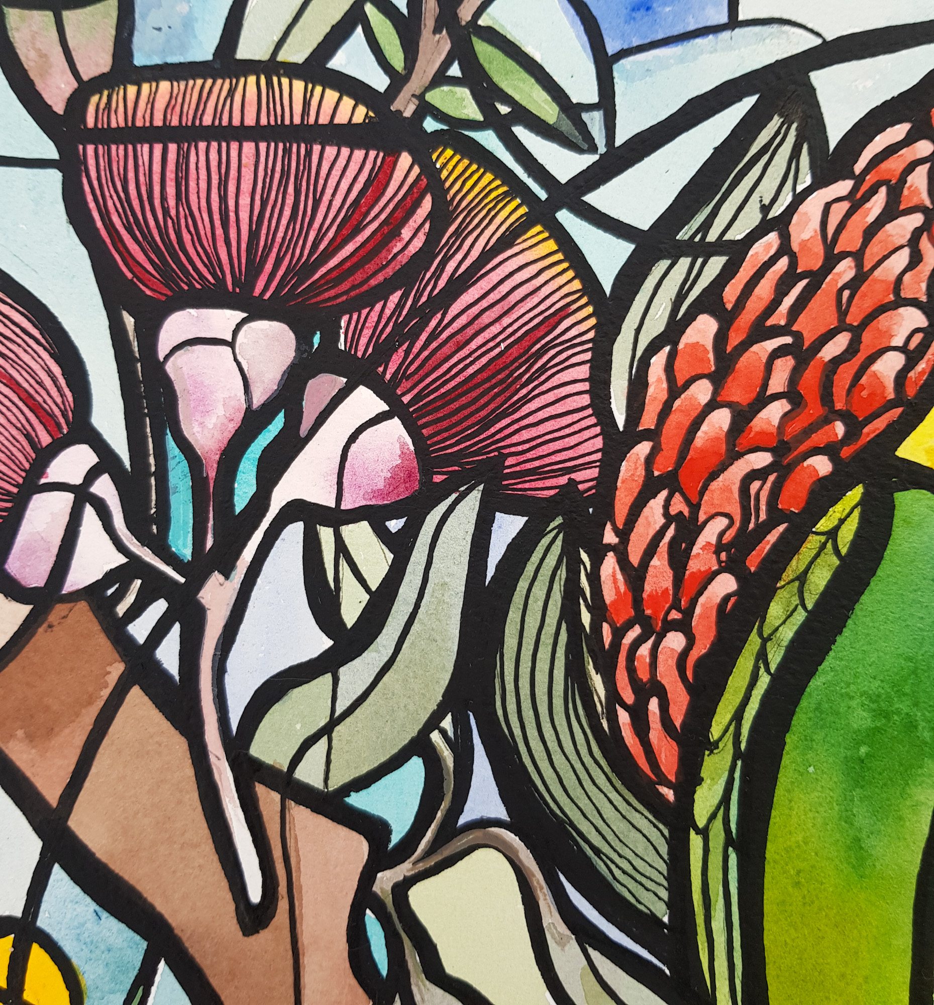 Wildflowers In Bloom By Nicola Cowie Detail