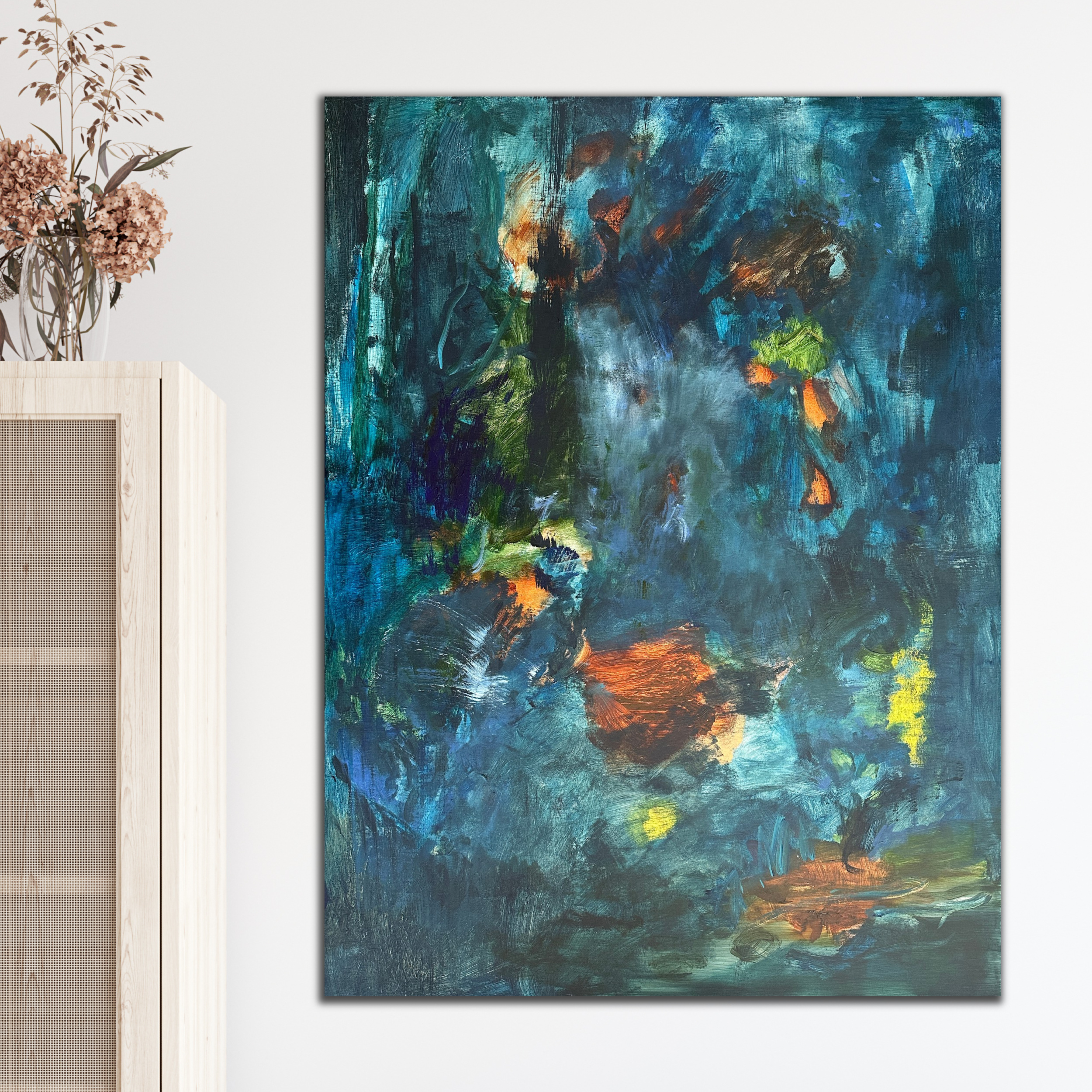 Mock Up Poster In Scandinavian Home Interior, 3d Illustration