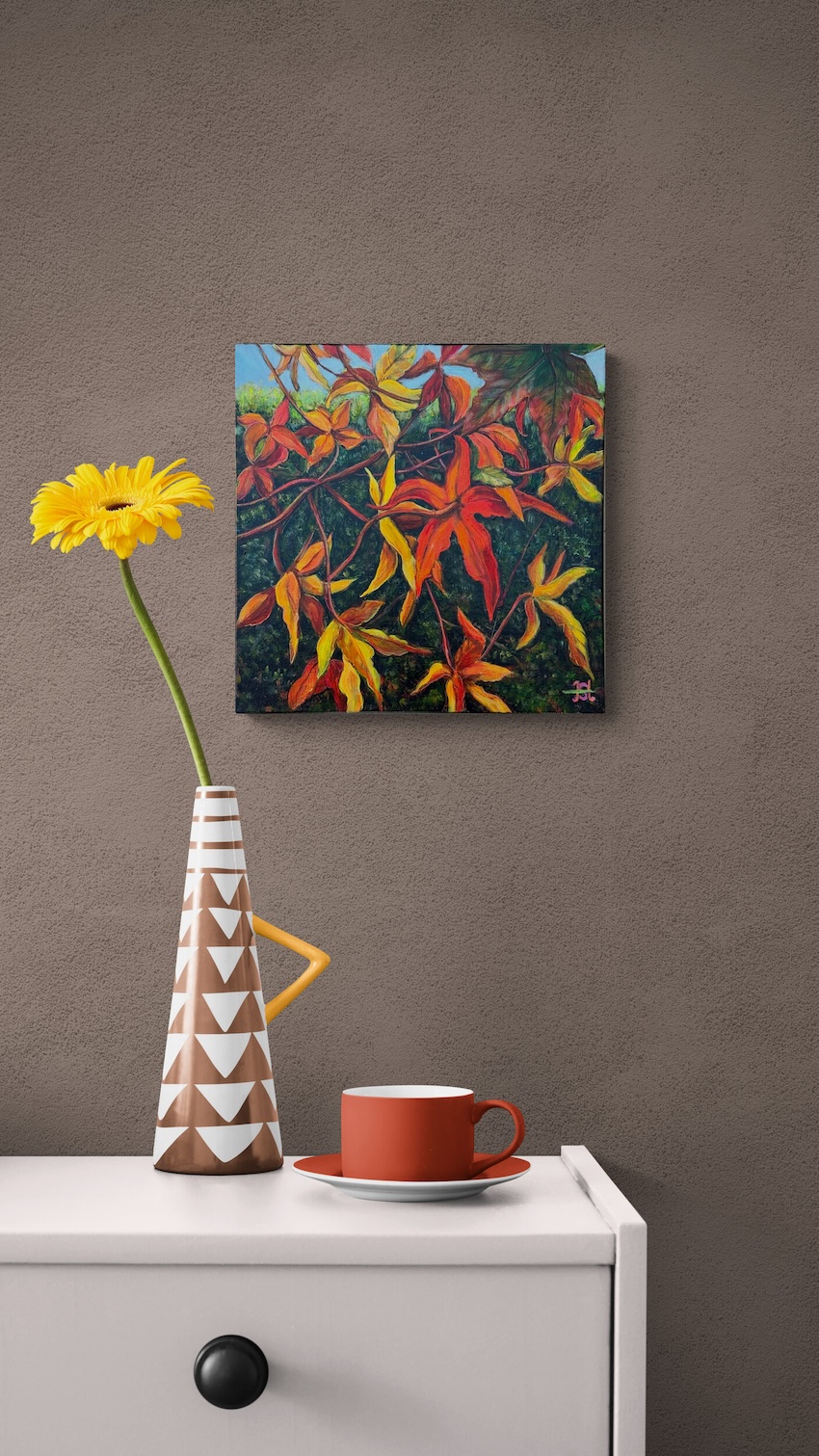 Autumn Leaves Painting In Situ Copy