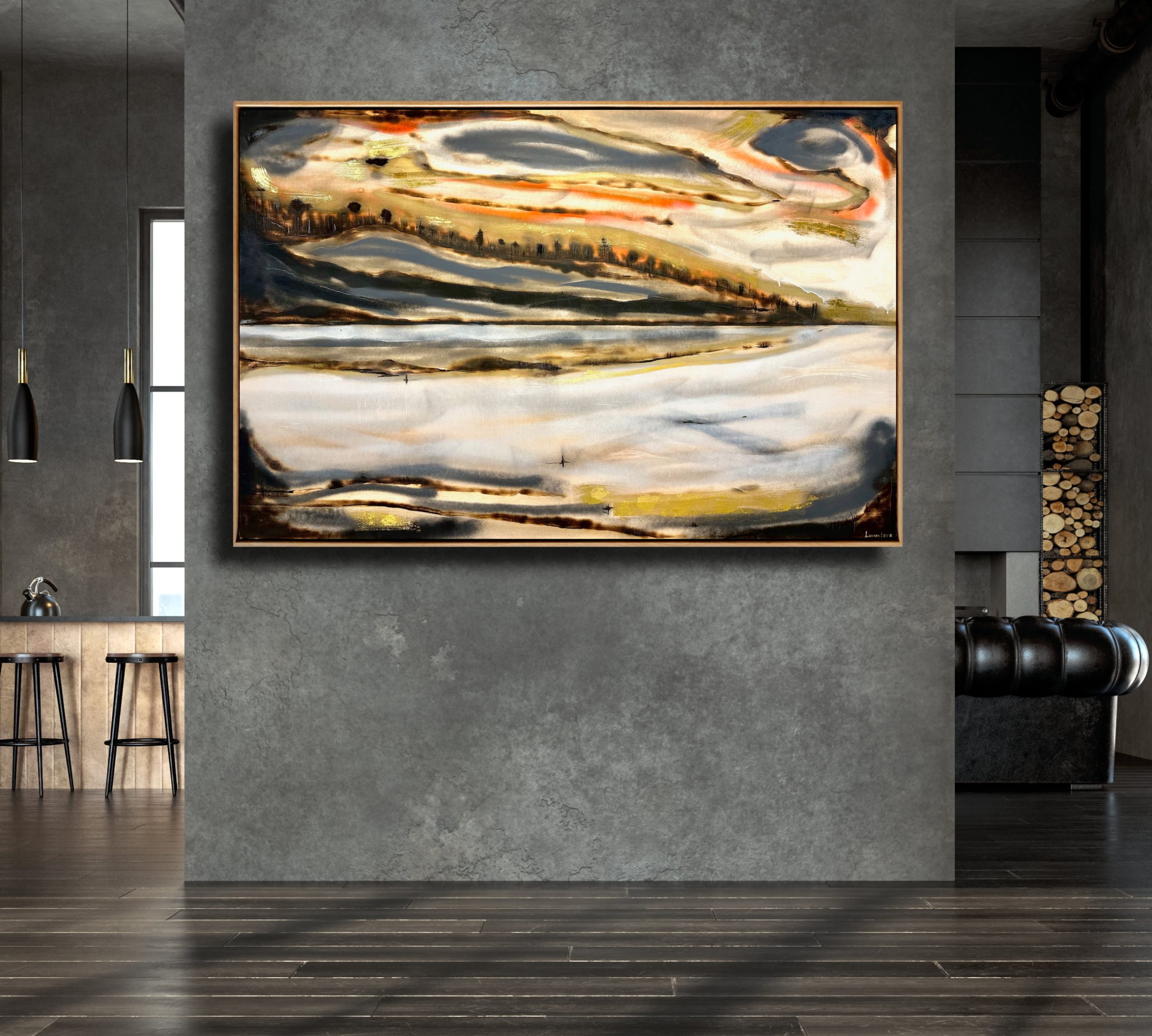 Ember Dusk Abstract Deborah Lang Lumiere Art Lumiere 2