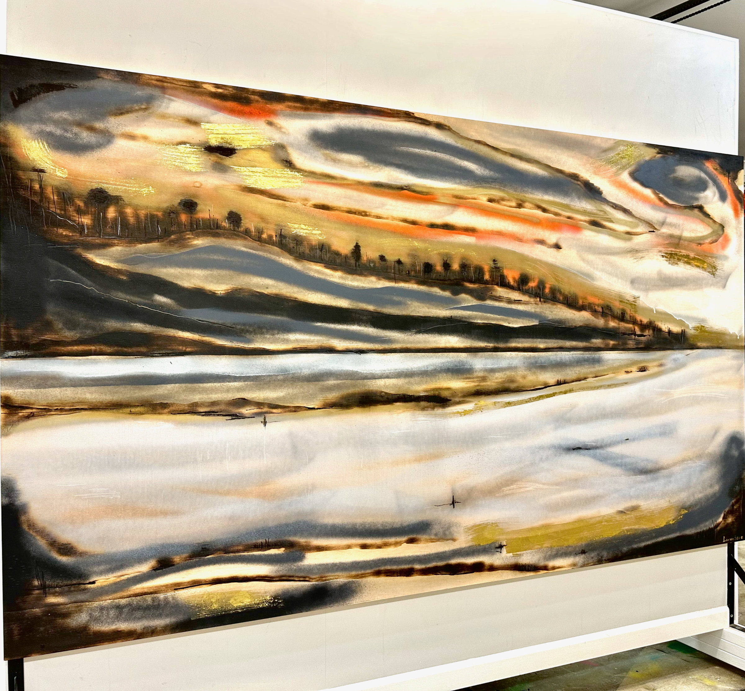 Ember Dusk Abstract Deborah Lang Lumiere Art Lumiere 3